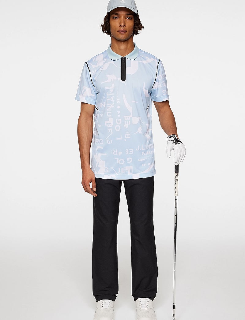 J. Lindeberg - Miro Print Polo - alussärgid ja t-särgid - jl kangol wintersky white m - 4