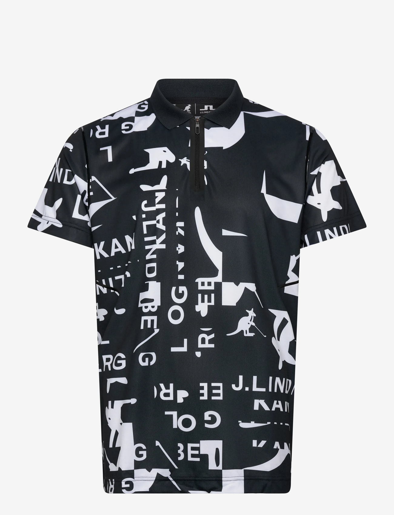 J. Lindeberg - Miro Print Polo - jl kangol black white m - 1