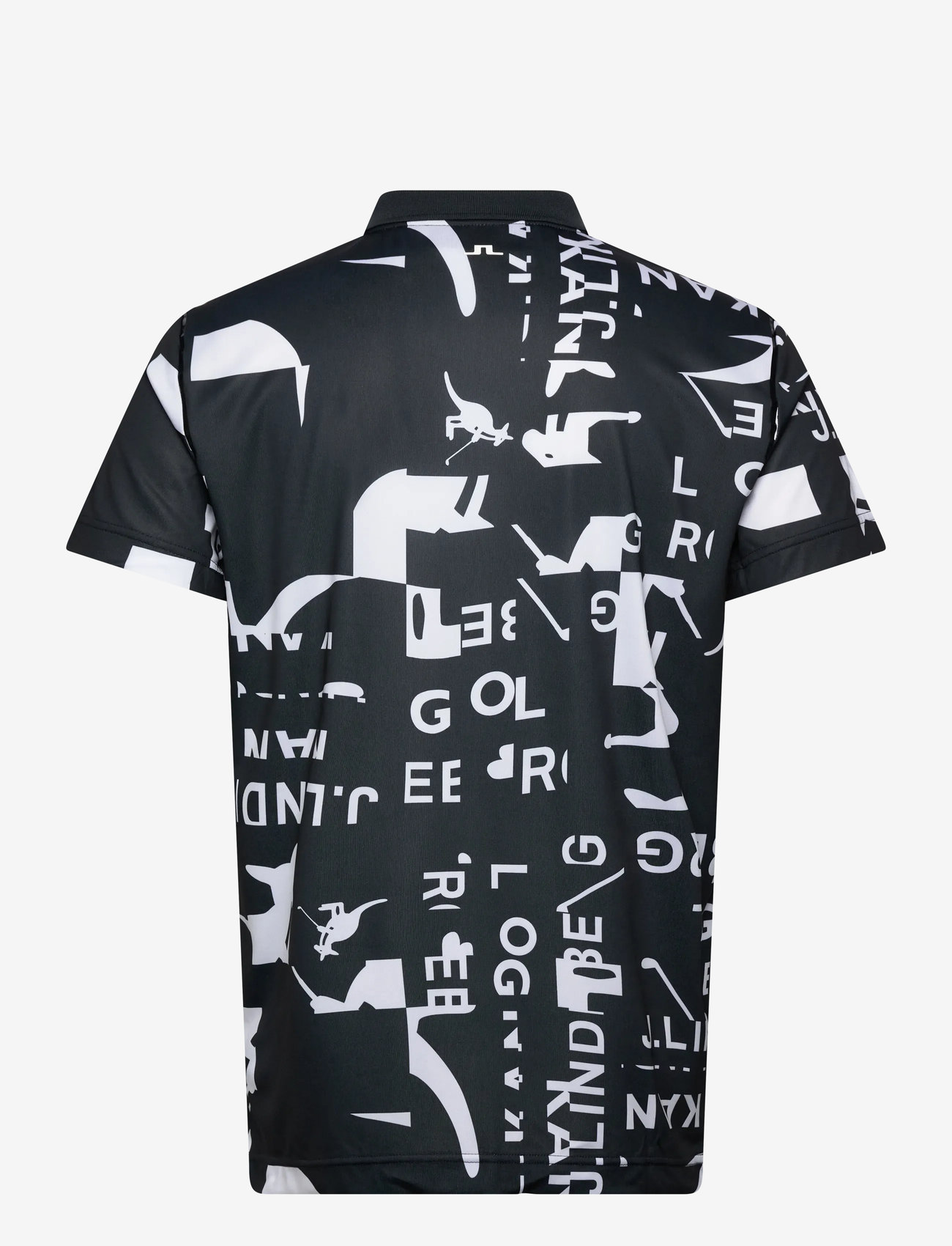 J. Lindeberg - Miro Print Polo - jl kangol black white m - 2