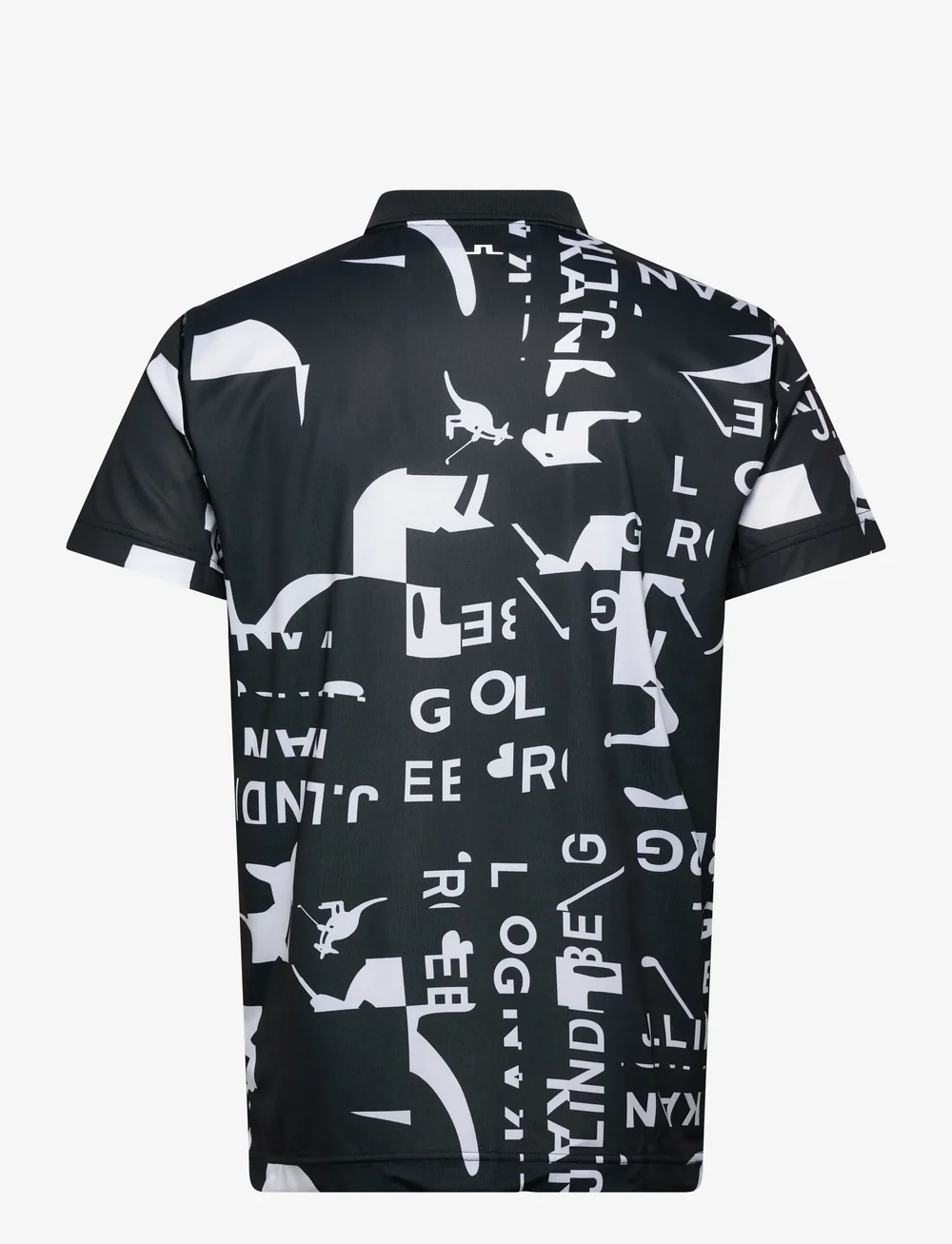 J. Lindeberg - Miro Print Polo - oberteile & t-shirts - jl kangol black white m - 2