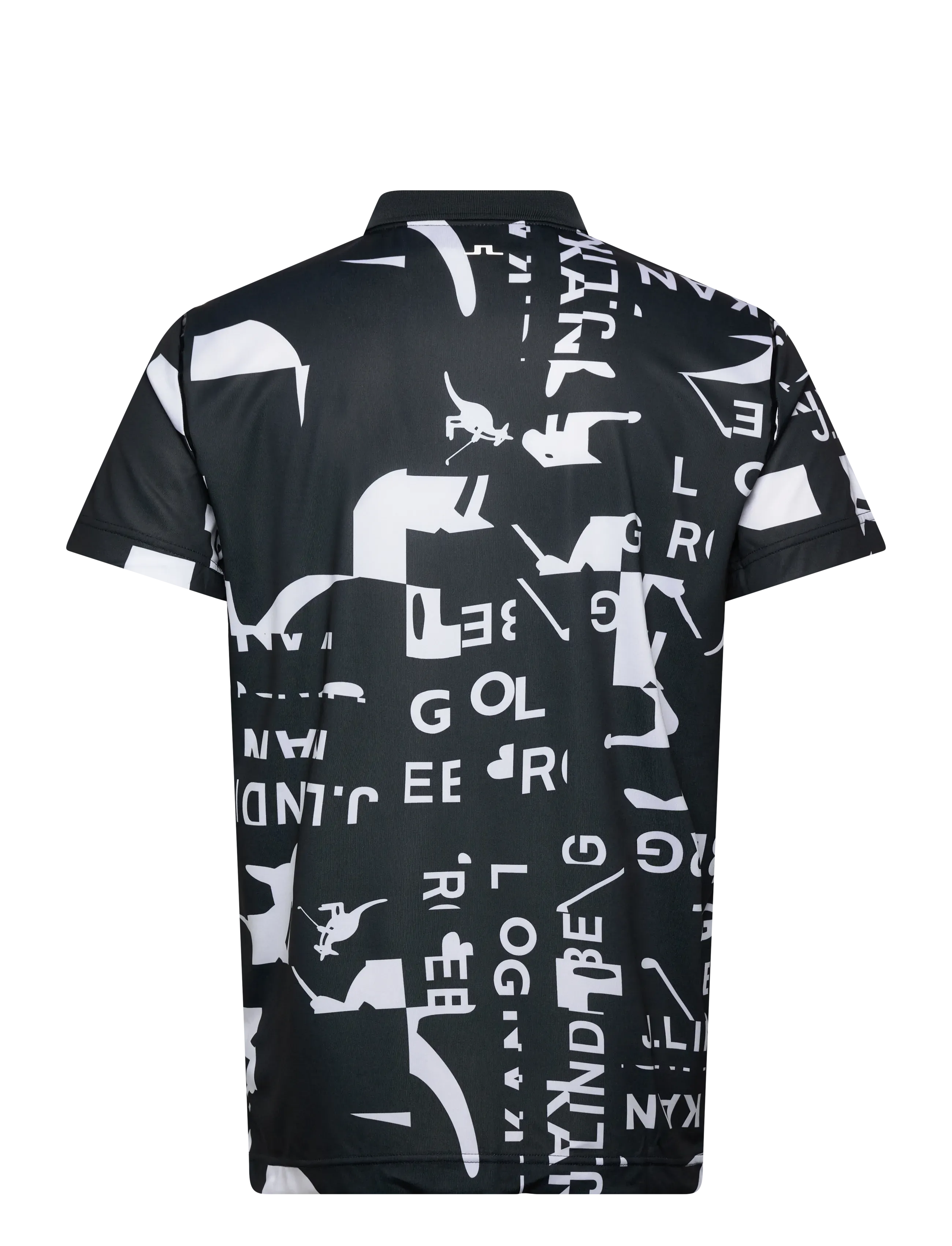 J. Lindeberg - Miro Print Polo - jl kangol black white m - 2