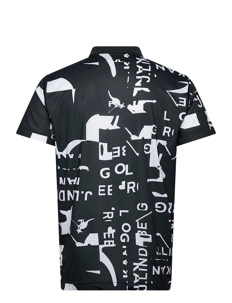 J. Lindeberg - Miro Print Polo - jl kangol black white m - 2