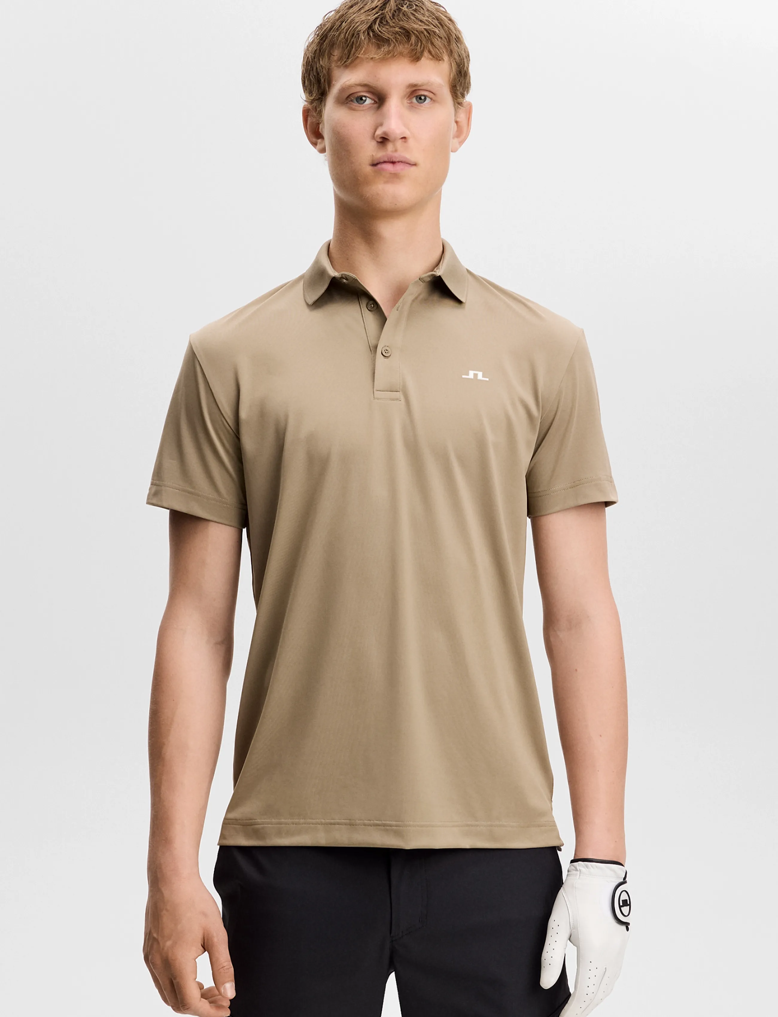 J. Lindeberg Bridge Polo, M, Beige, Sport Polos > Sport Short-sleeved Polos, Herre