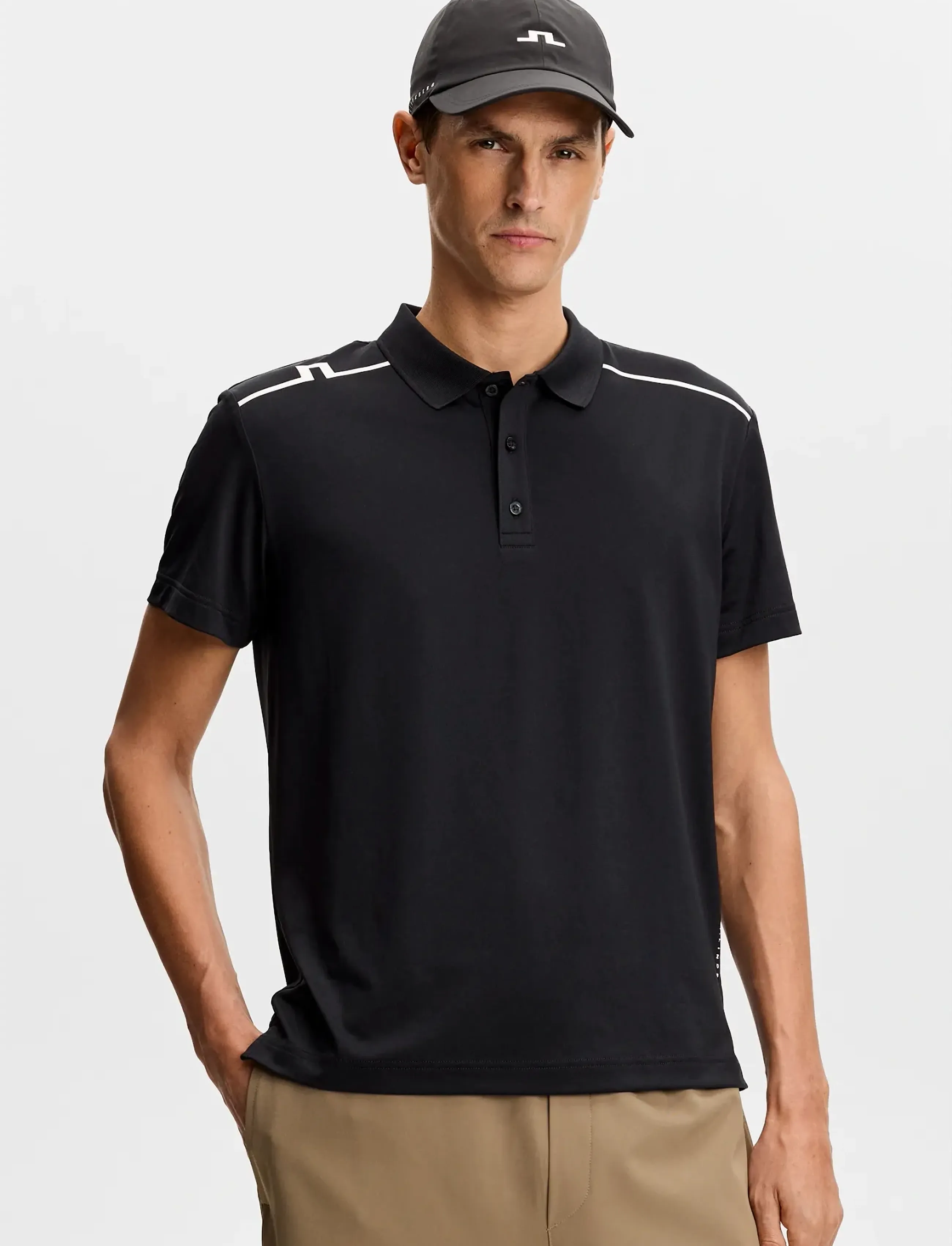 J. Lindeberg Lionel Polo, S, Black, Sport Polos > Sport Short-sleeved Polos, Herre