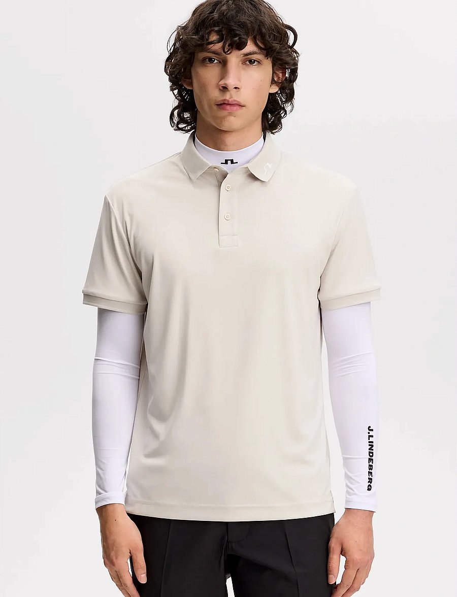J. Lindeberg - KV Polo - toppar & t-shirts - moonbeam - 0