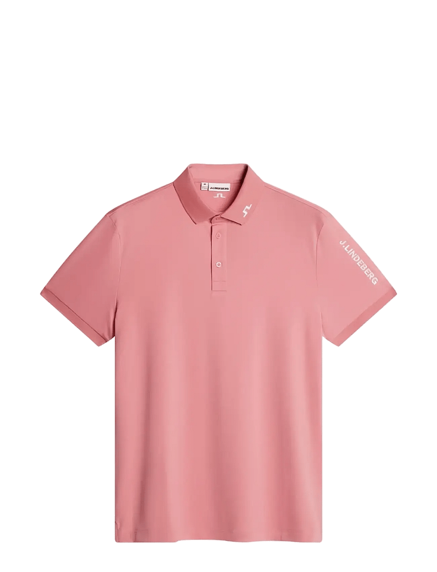 J. Lindeberg - Tour Tech Polo - toppar & t-shirts - flamingo plume - 1