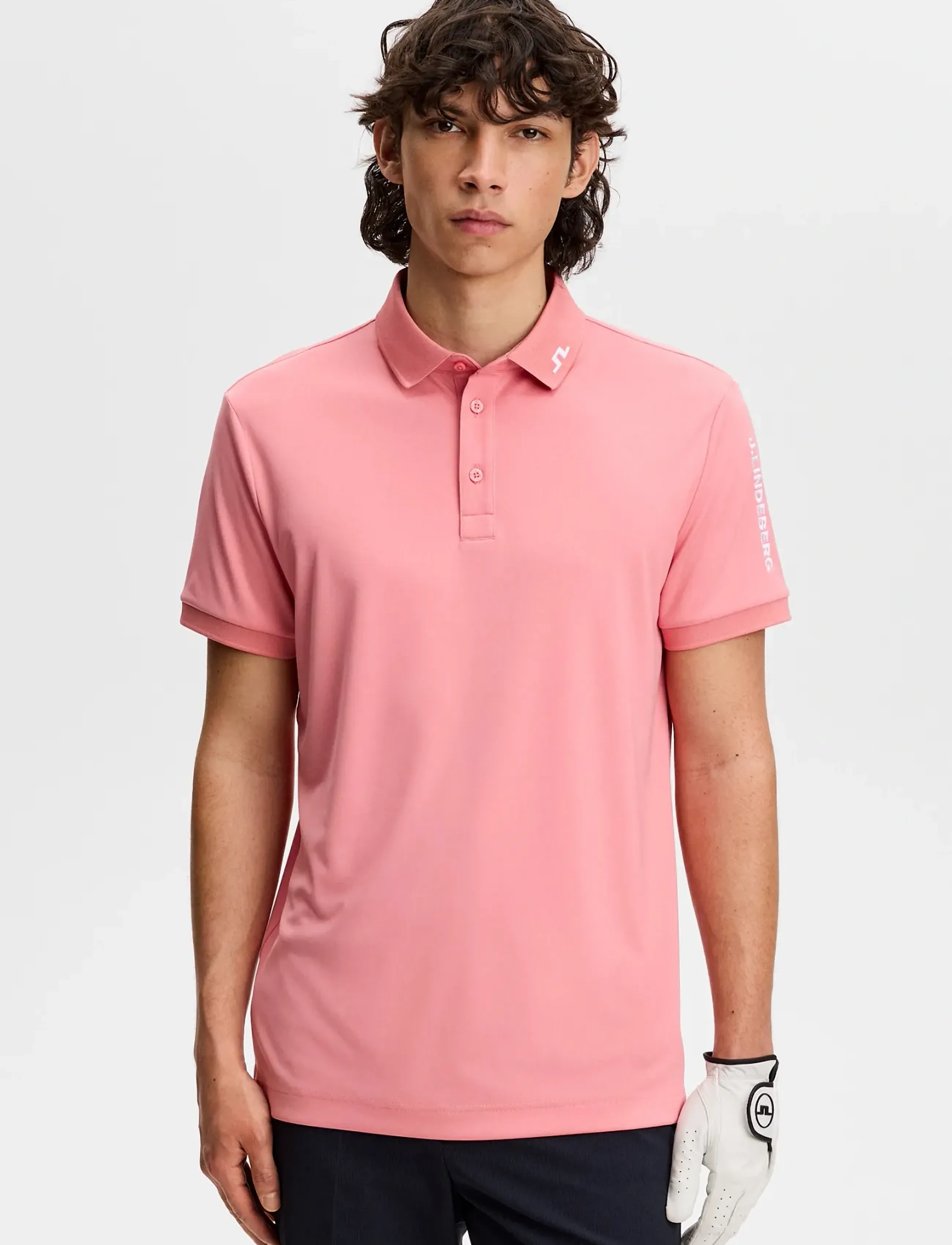 J. Lindeberg Tour Tech Polo, XXL, Pink, Sport Polos > Sport Short-sleeved Polos, Herre