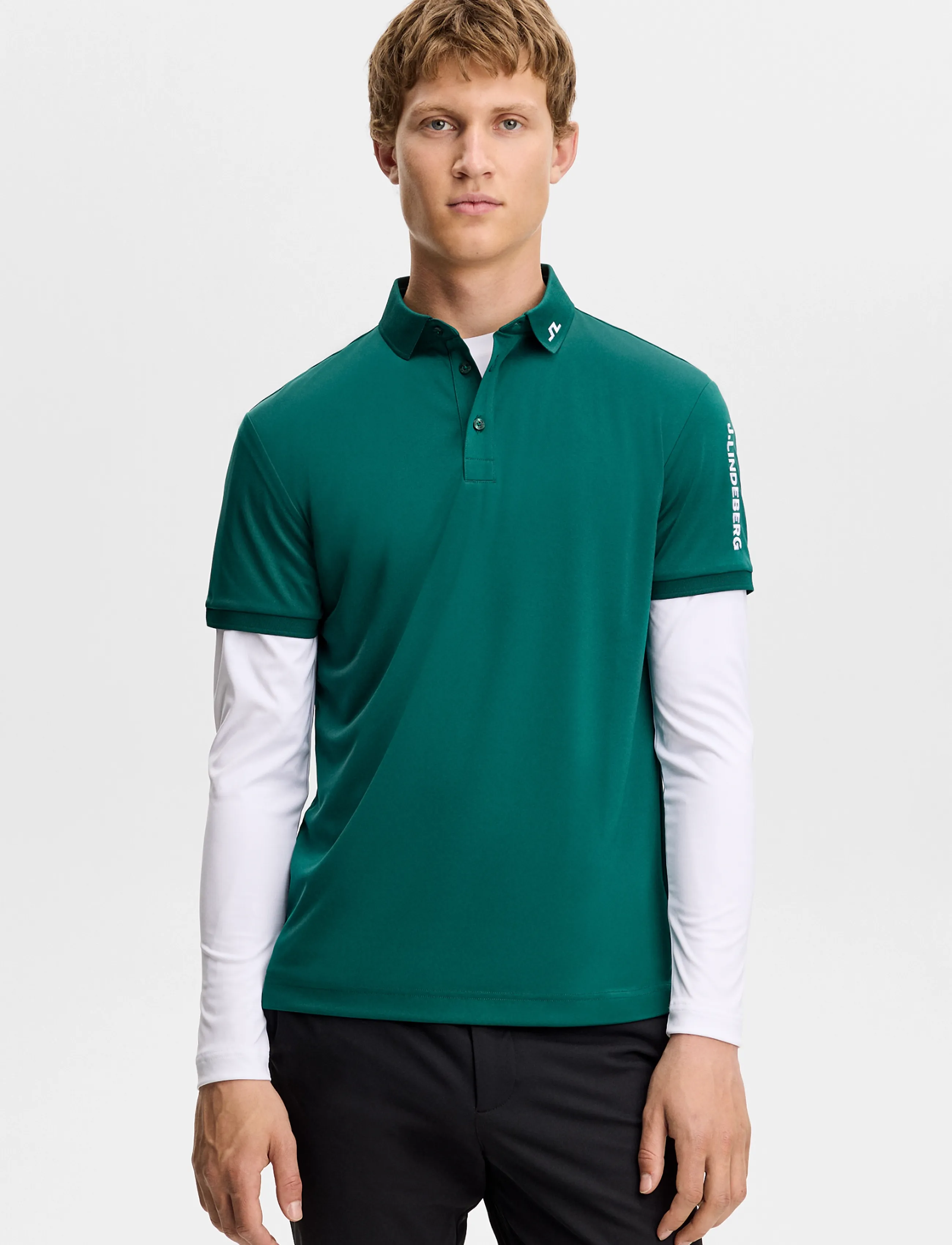 J. Lindeberg TOUR TECH POLO - Koszulki Polo - FOREST BIOME / green