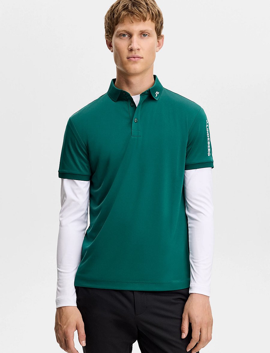J. Lindeberg - TOUR TECH POLO - toppe & t-shirts - forest biome - 0