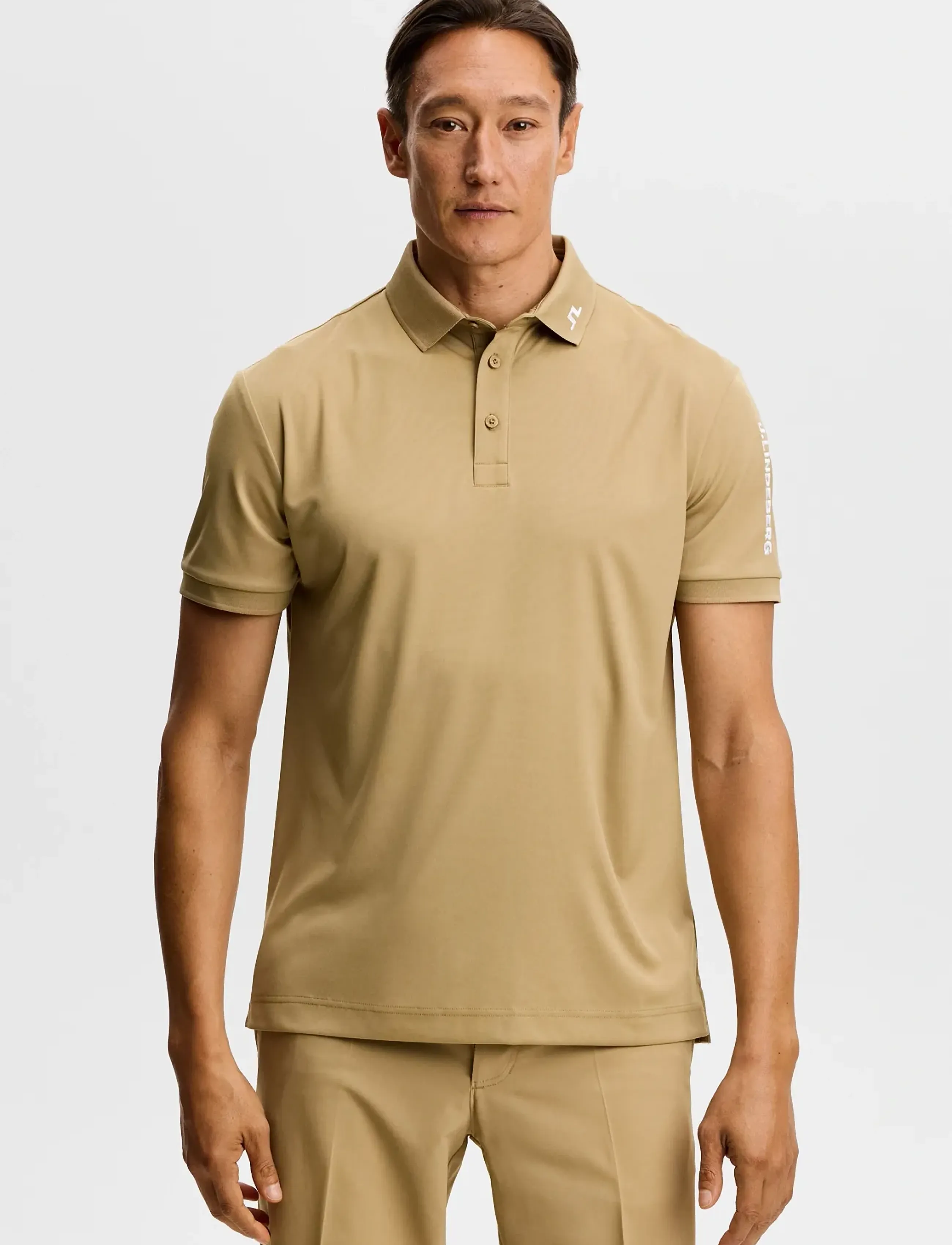 J. Lindeberg Tour Tech Polo, M, Khaki green, Sport Polos > Sport Short-sleeved Polos, Herre