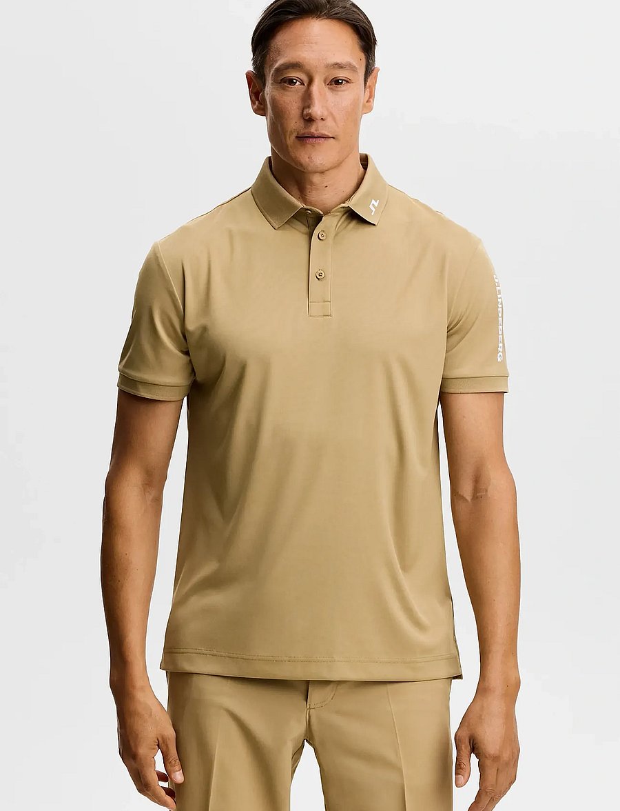 J. Lindeberg - Tour Tech Polo - oberteile & t-shirts - kelp - 0