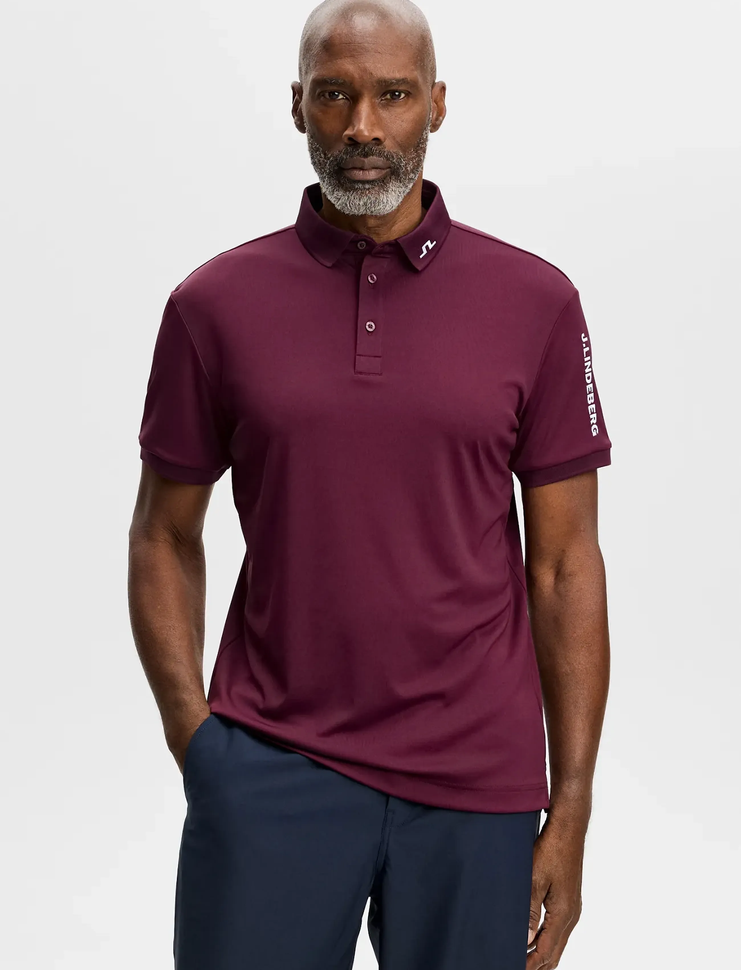 J. Lindeberg TOUR TECH POLO - Poloer - WINETASTING / burgundy