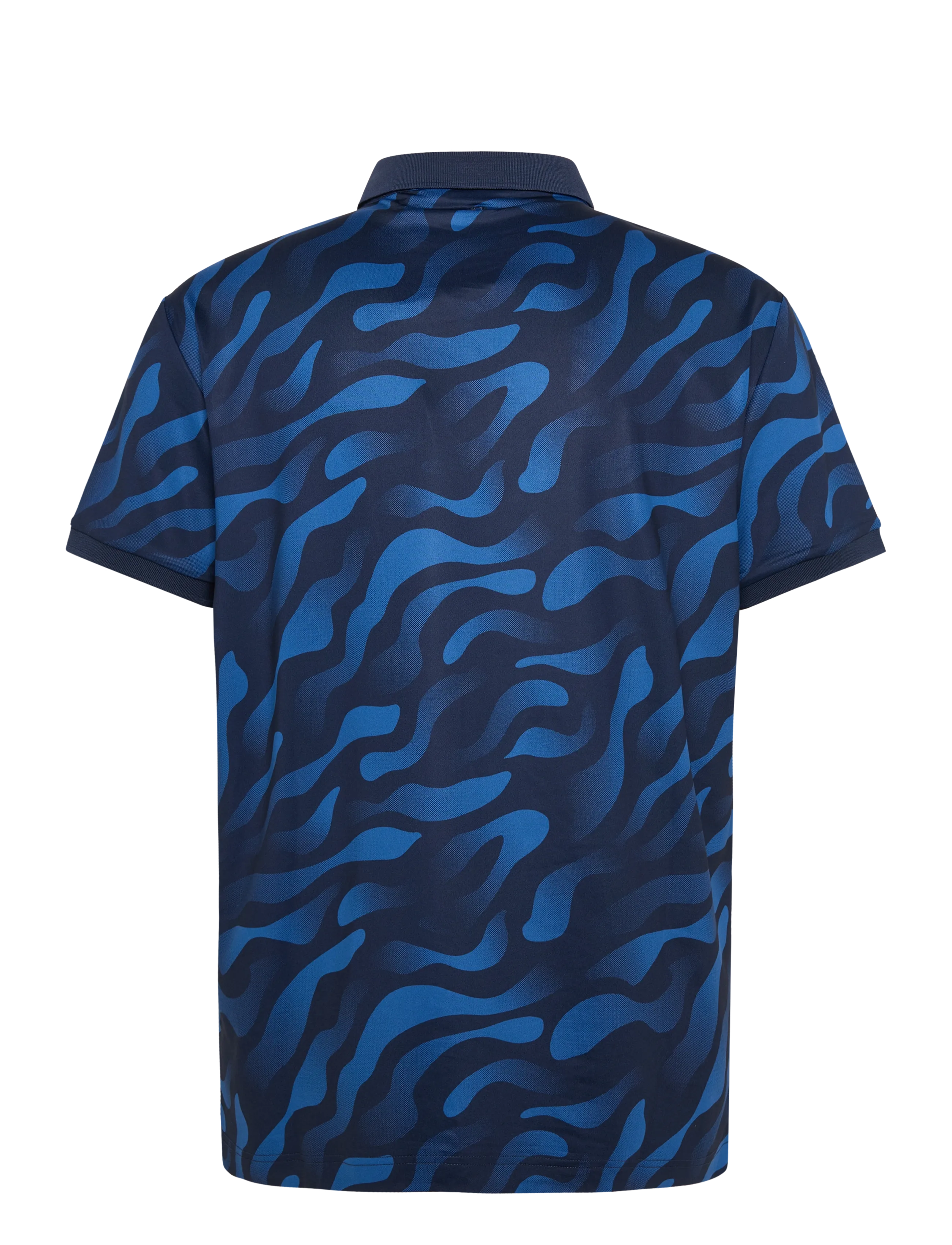 J. Lindeberg - TOUR TECH PRINT POLO - oberteile & t-shirts - bunker fade navy set m - 1