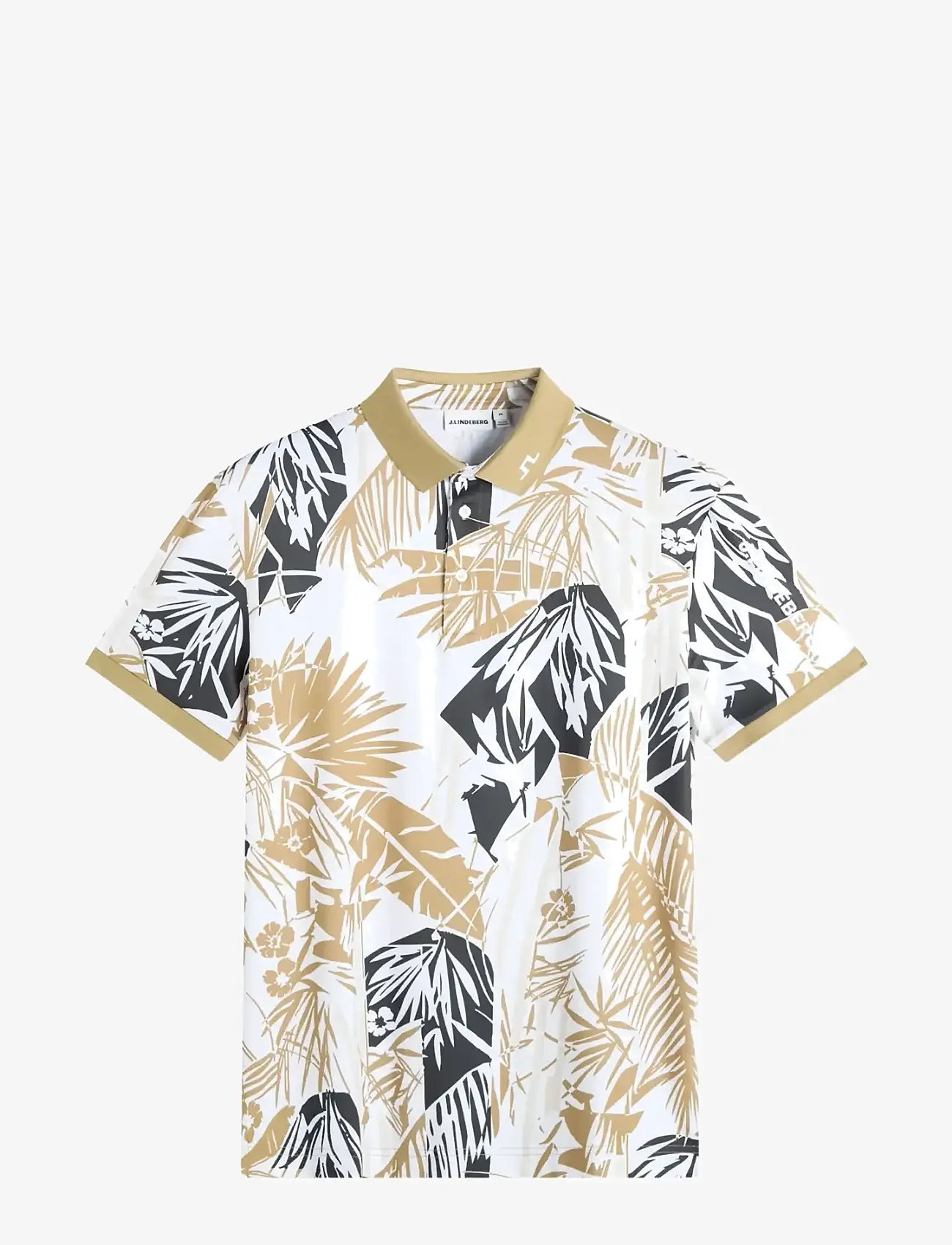J. Lindeberg - Tour Tech Print Polo - oberteile & t-shirts - grove kelp l - 1