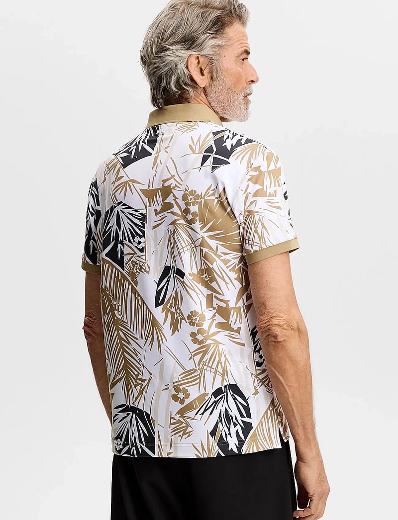 J. Lindeberg - Tour Tech Print Polo - oberteile & t-shirts - grove kelp l - 2