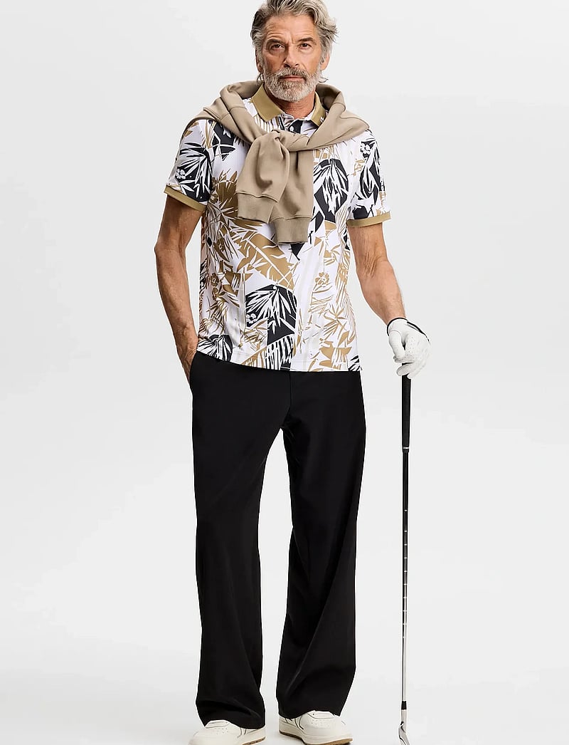 J. Lindeberg - Tour Tech Print Polo - oberteile & t-shirts - grove kelp l - 3