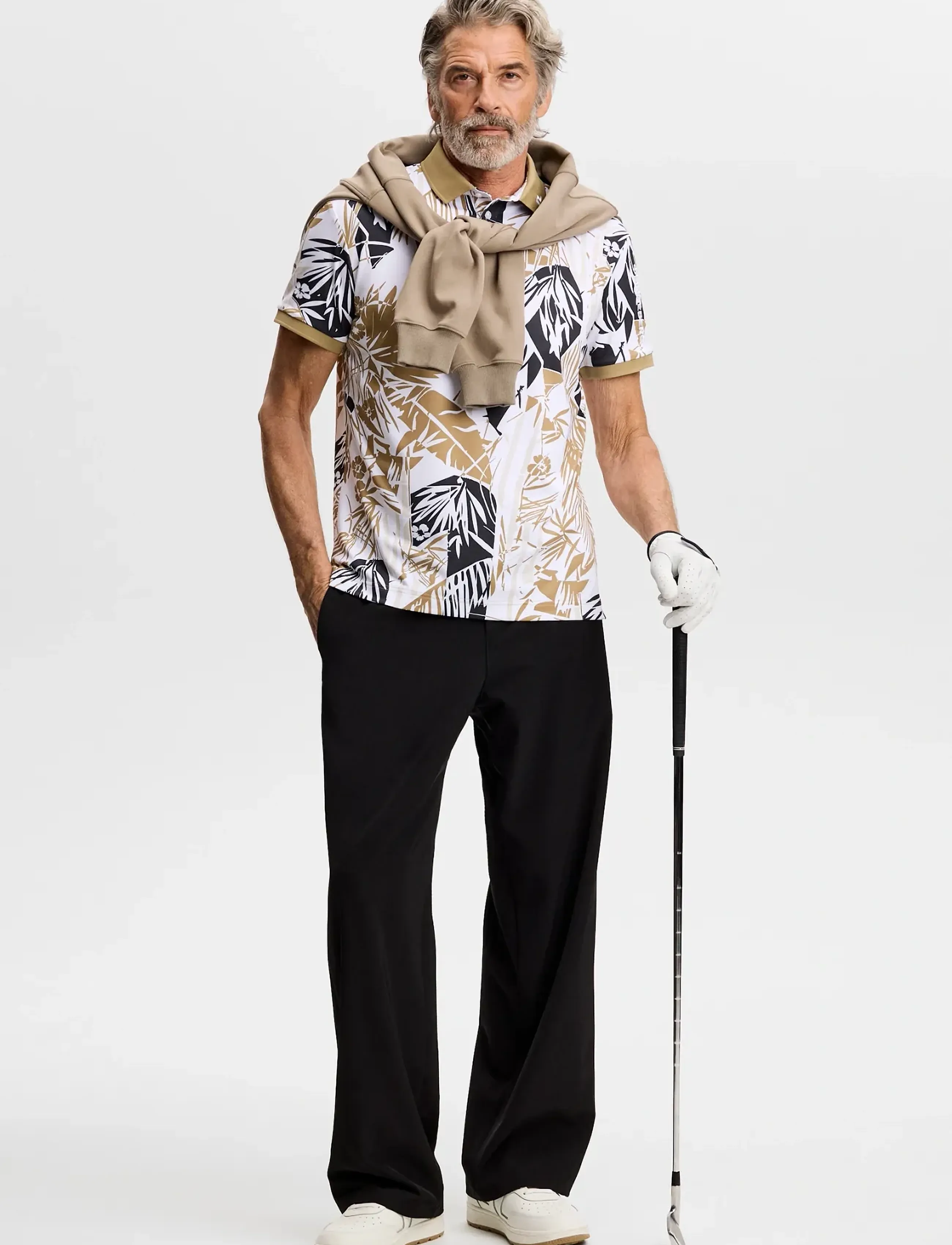 J. Lindeberg - Tour Tech Print Polo - polos - grove kelp l - 3
