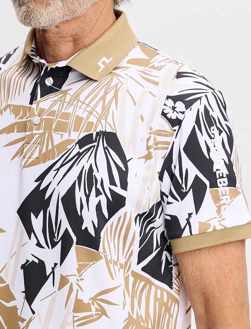 J. Lindeberg - Tour Tech Print Polo - oberteile & t-shirts - grove kelp l - 4