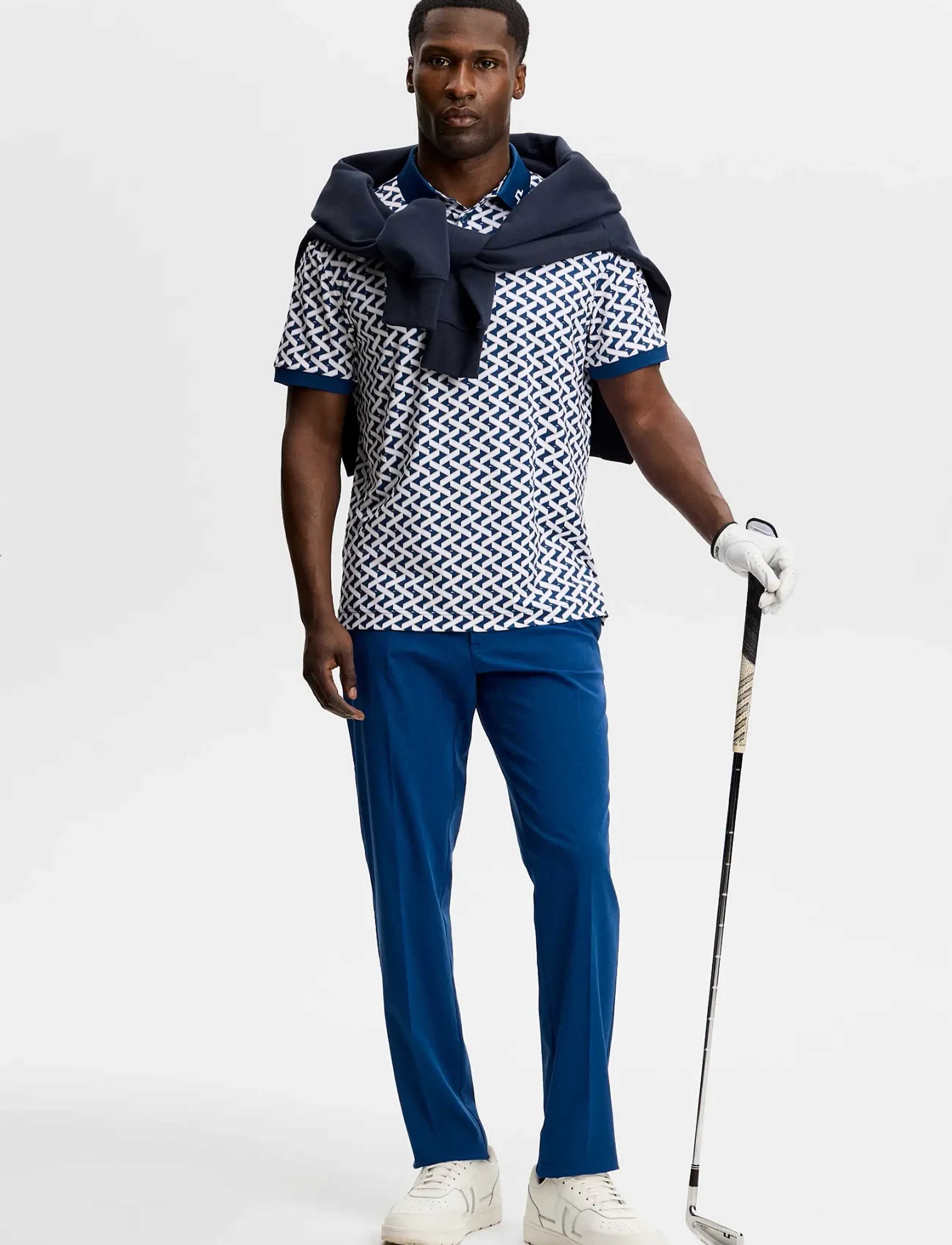 J. Lindeberg - Tour Tech Print Polo - polos - ladder estate white s - 3