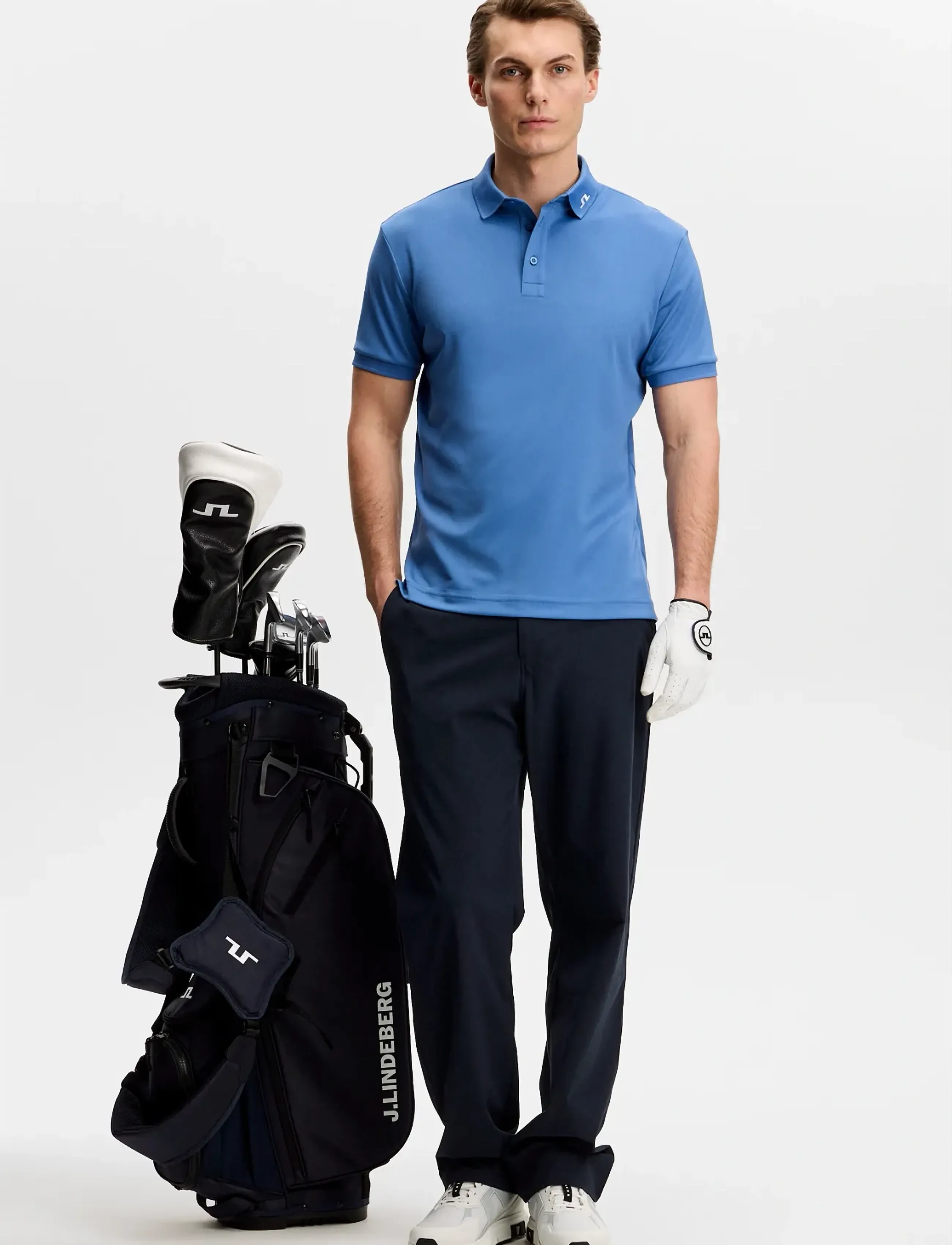 J. Lindeberg - KV Print Polo - oberteile & t-shirts - federal blue - 4
