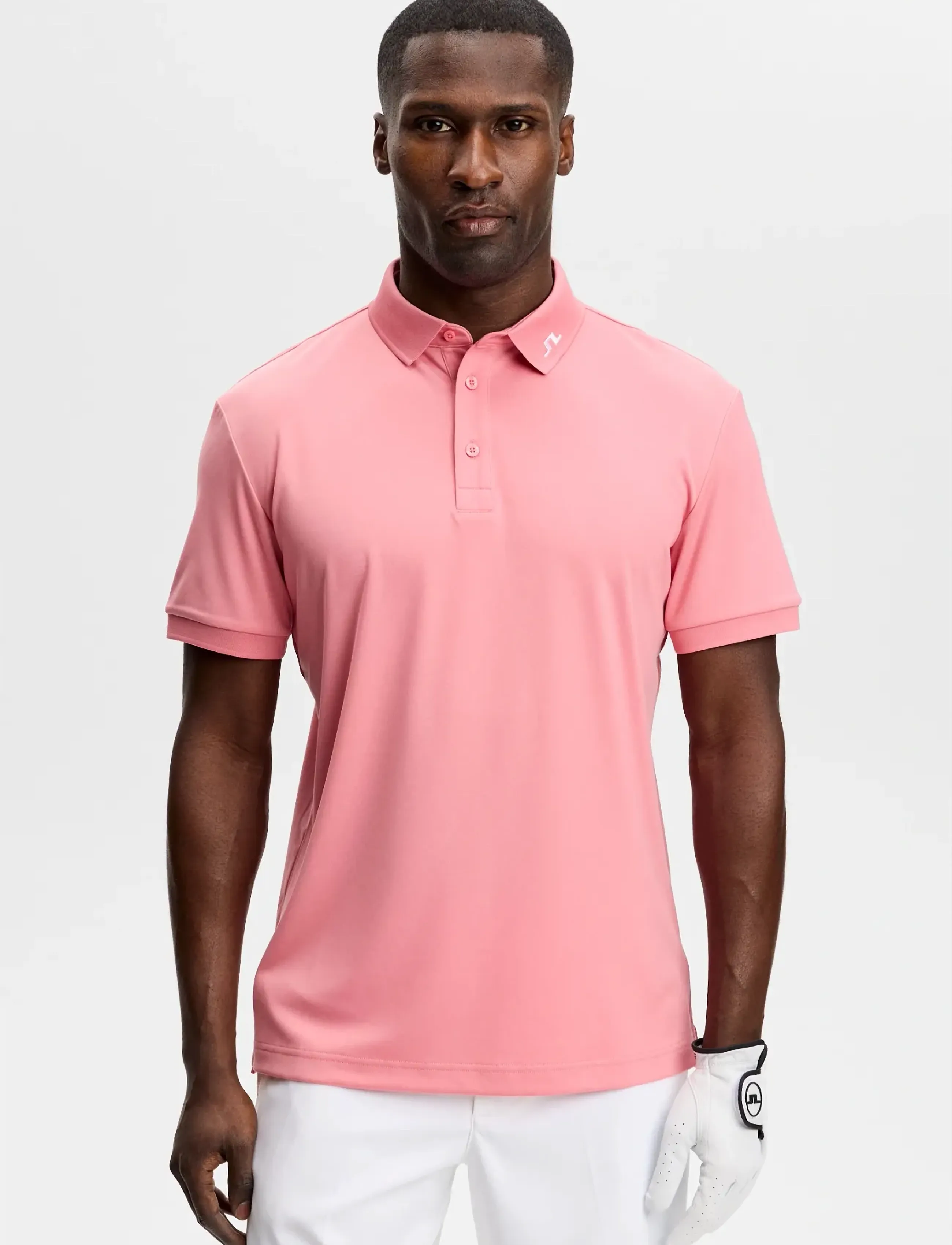J. Lindeberg Kv Print Polo, S, Pink, Sport Polos > Sport Short-sleeved Polos, Herre