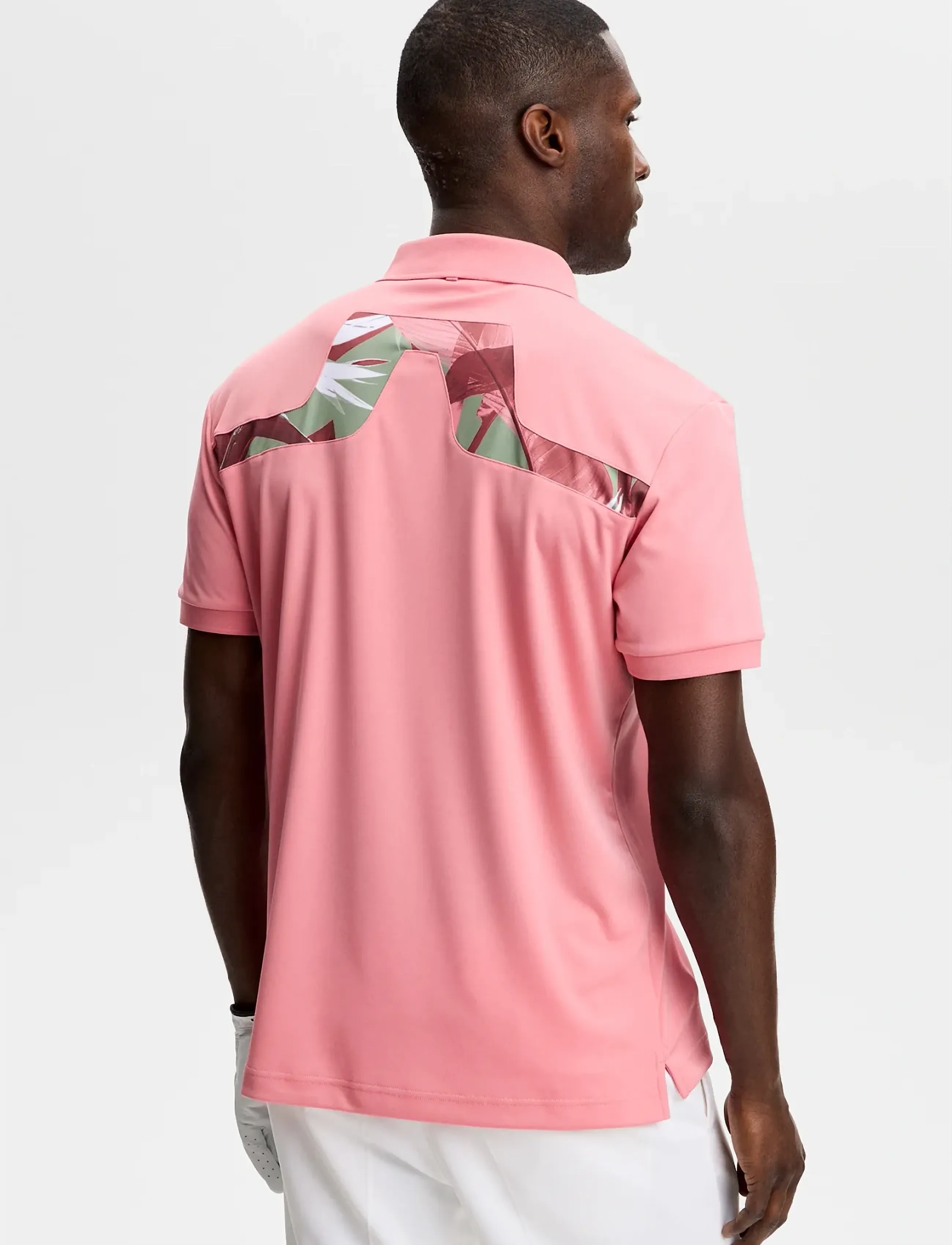 J. Lindeberg - KV Print Polo - polos - flamingo plume - 2