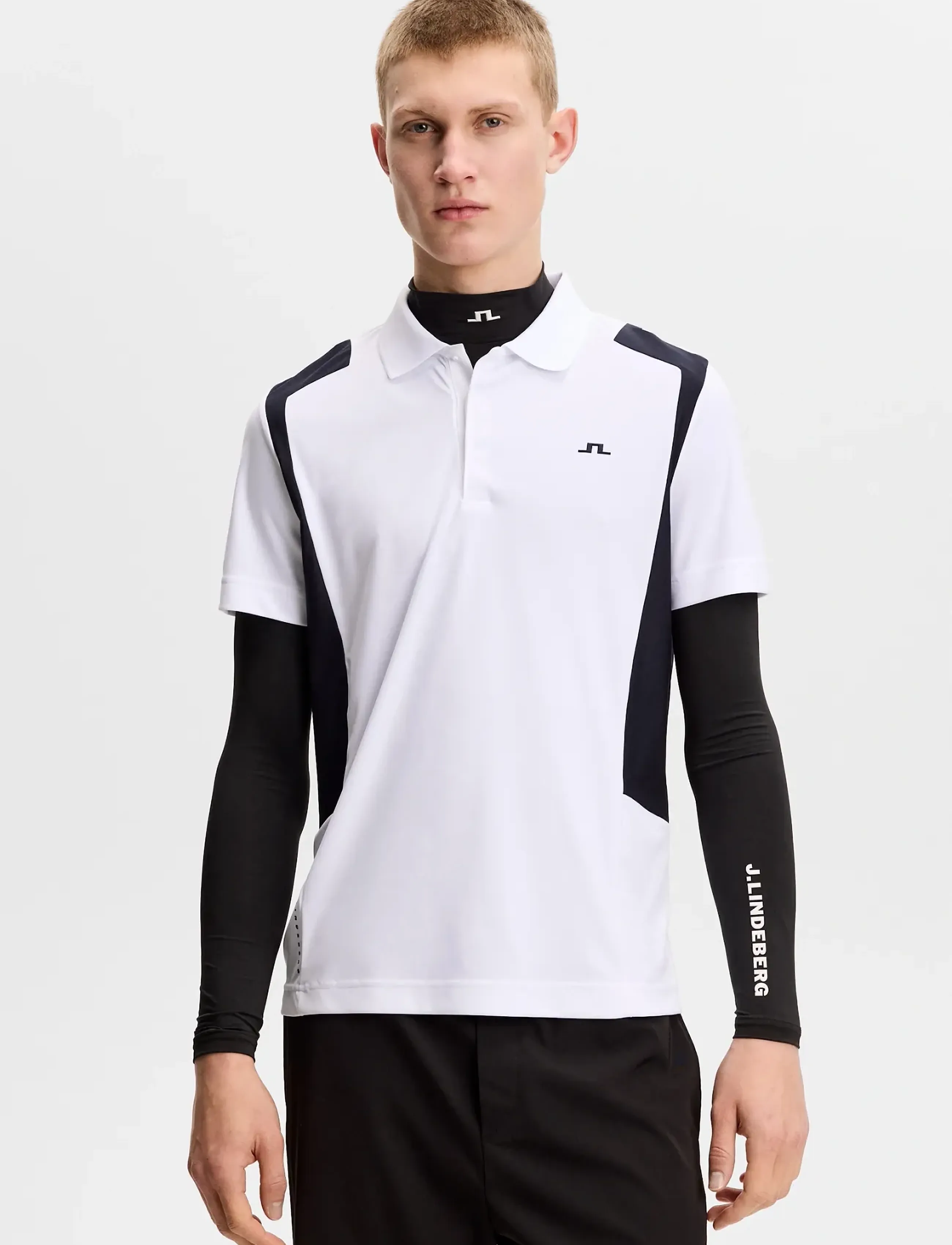 J. Lindeberg Legacy Polo, L, Sport Polos, Weiß - Short-sleeved Männerswear