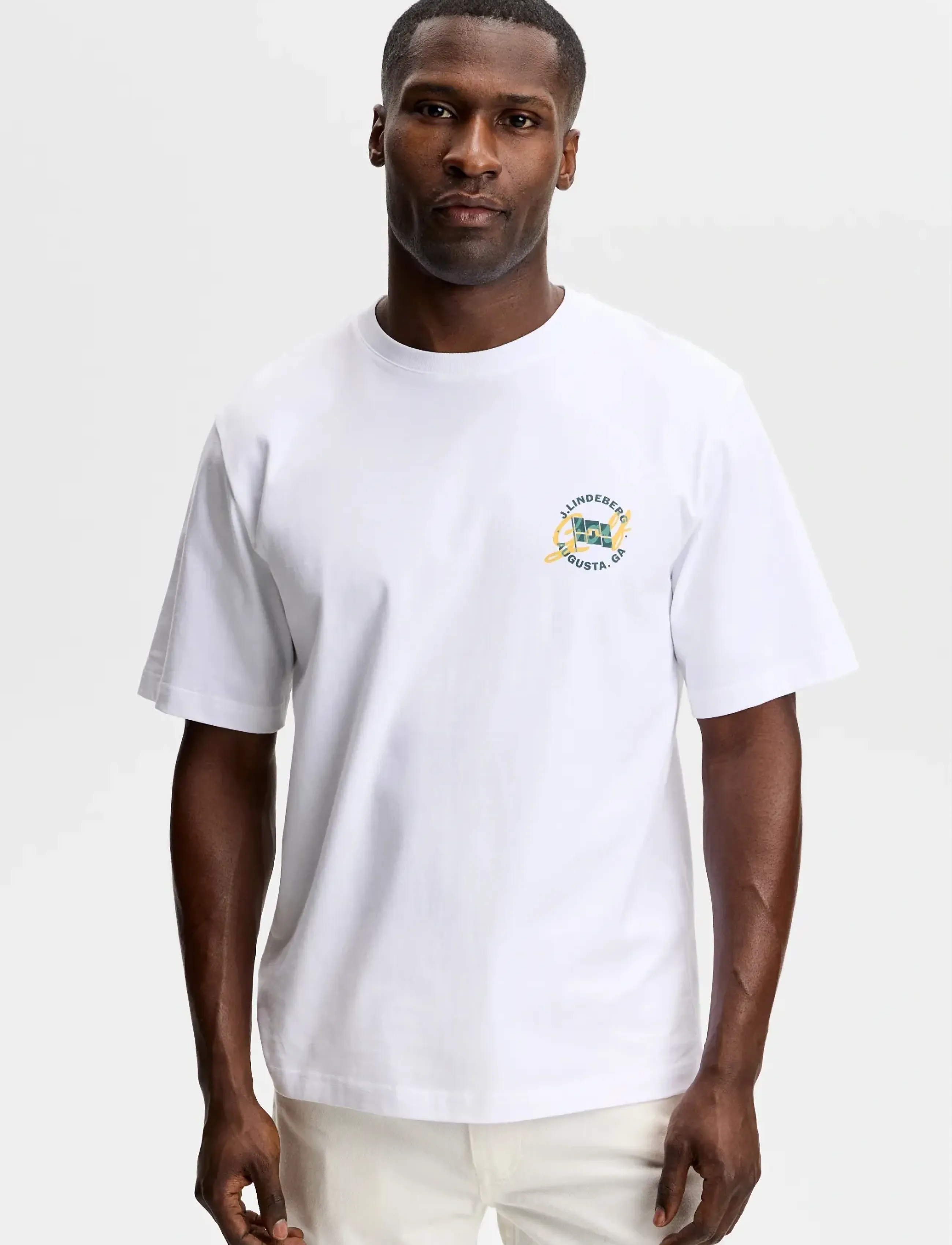 J. Lindeberg Parcie Tour Tee, S, Sport Oberteile, Weiß - T-shirts, Männerswear