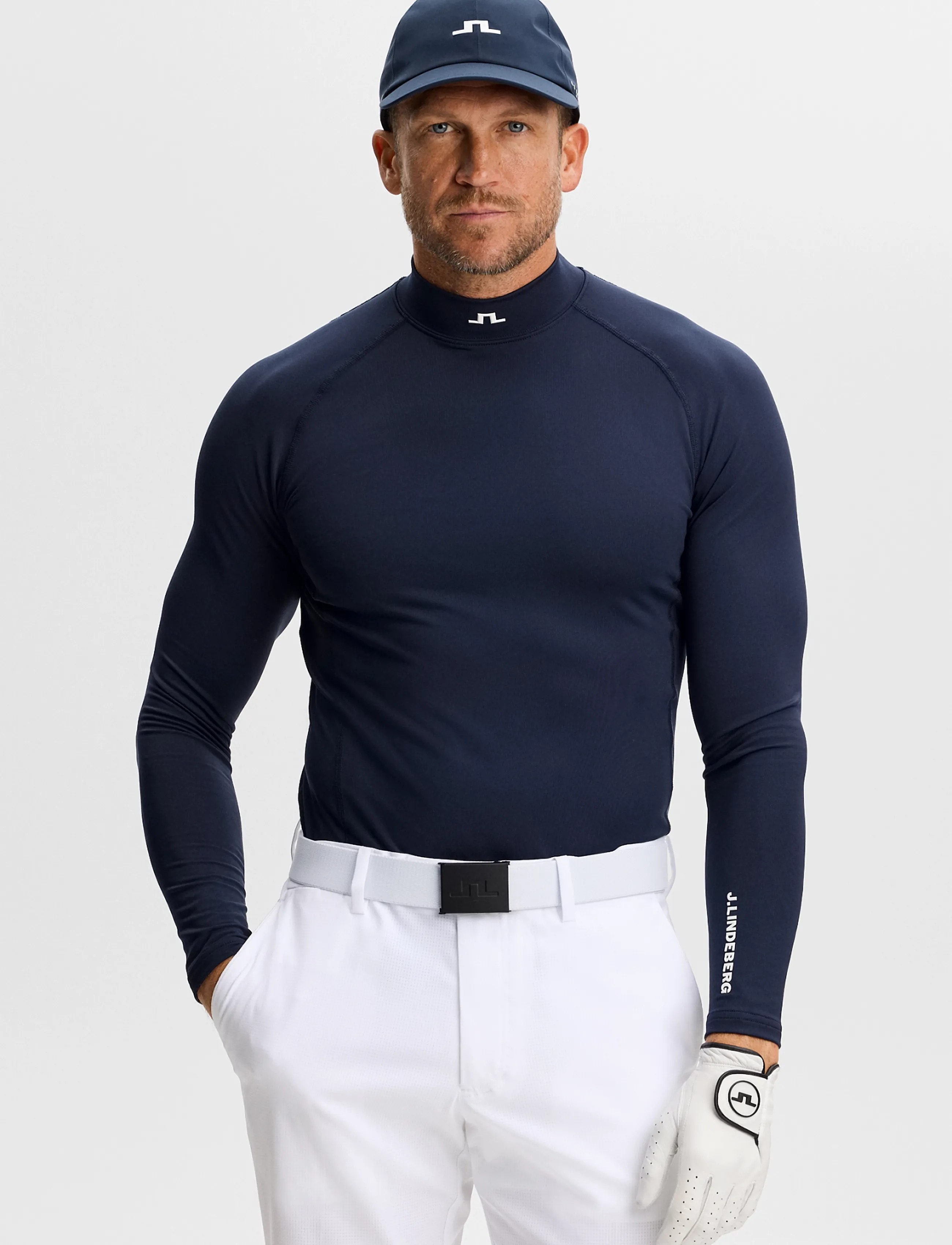 J. Lindeberg ELLO BRUSHED TOP - T-shirts - JL NAVY / navy