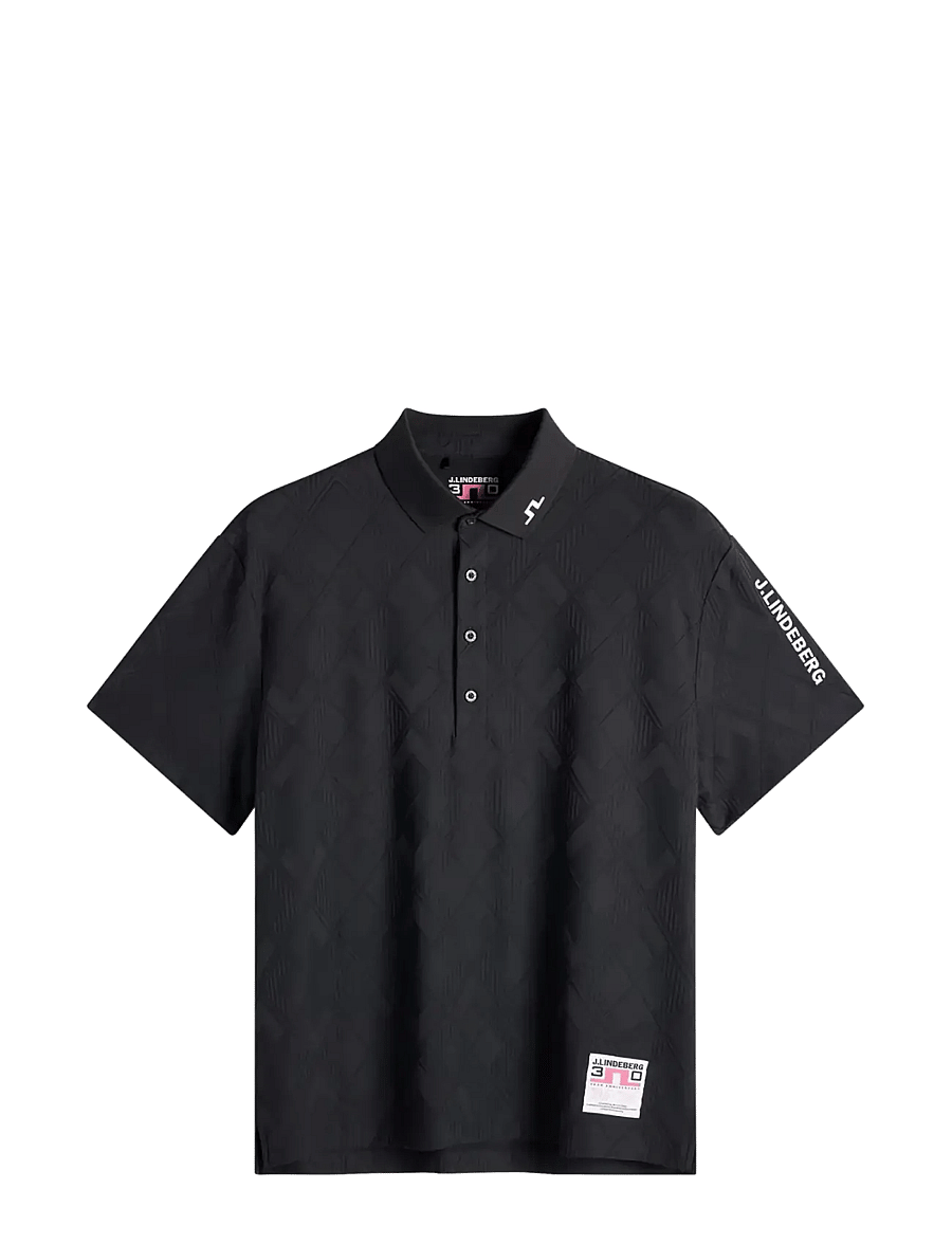 J. Lindeberg - 30Y Matt Relaxed Polo - toppar & t-shirts - black - 1