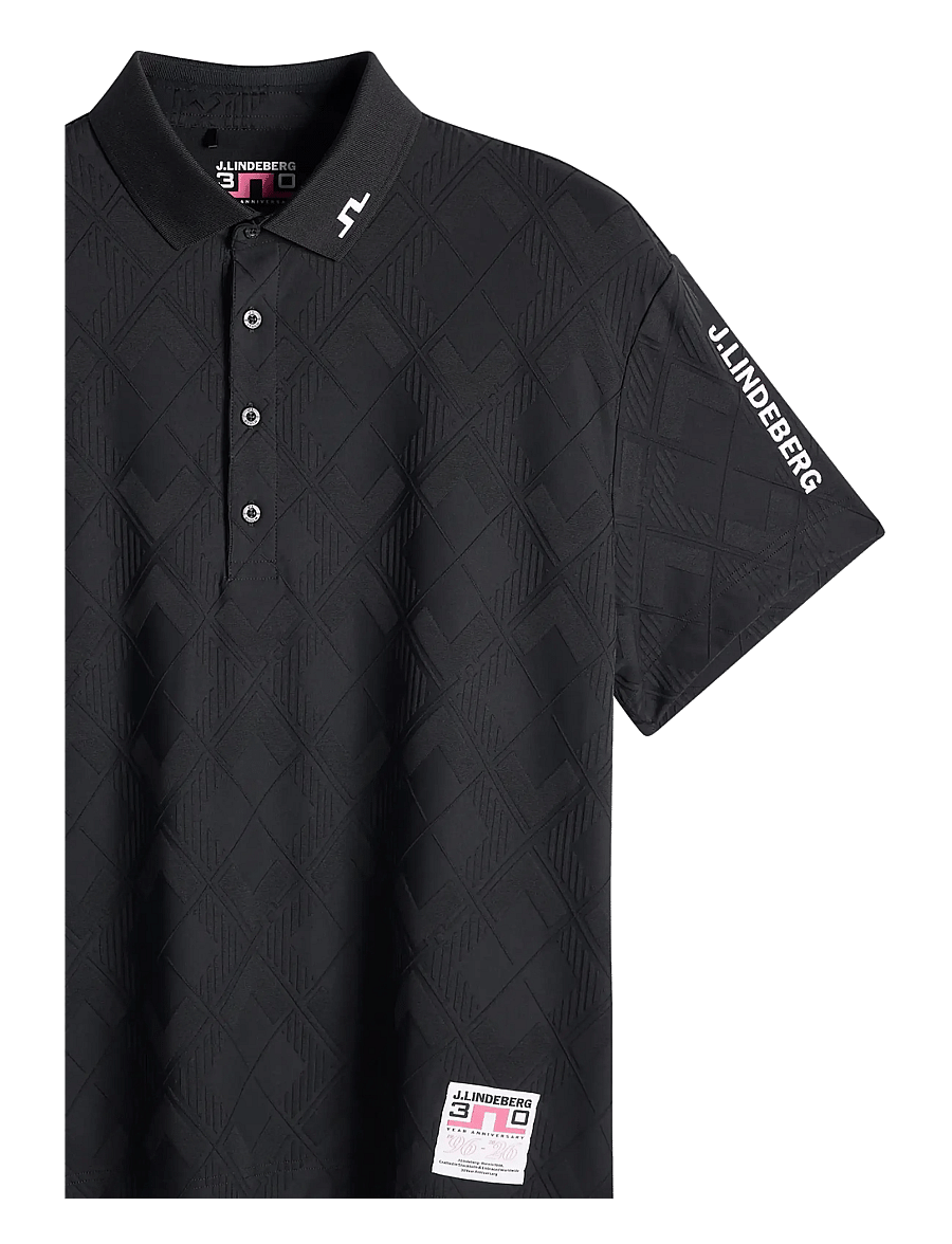 J. Lindeberg - 30Y Matt Relaxed Polo - toppar & t-shirts - black - 2