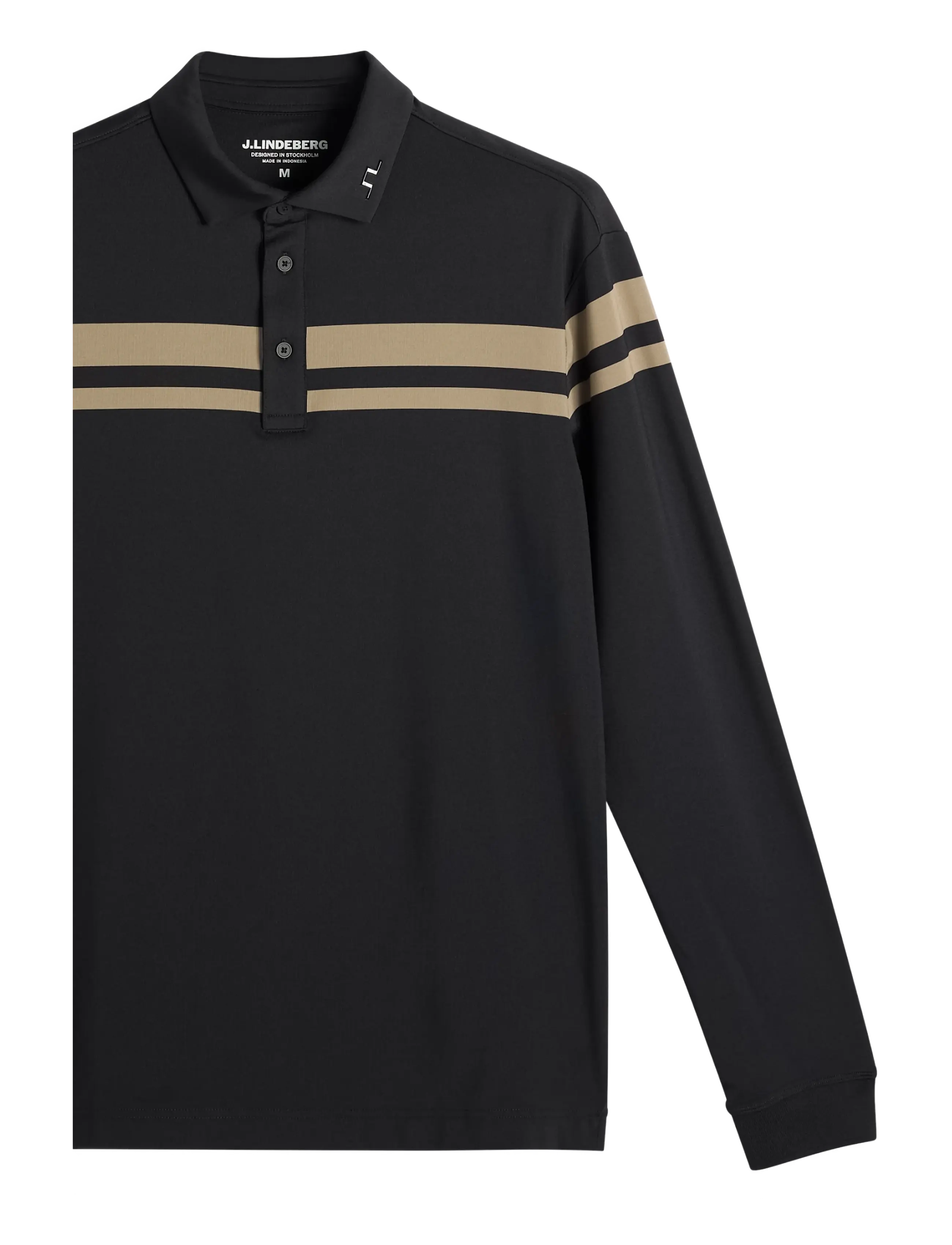 J. Lindeberg - KENNY LS STRIPE POLO - black - 2