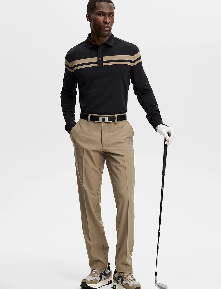 J. Lindeberg - KENNY LS STRIPE POLO - black - 4