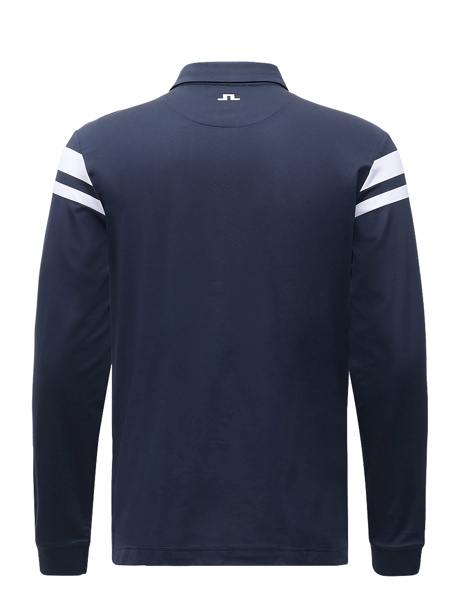 J. Lindeberg - KENNY LS STRIPE POLO - toppe & t-shirts - jl navy - 2