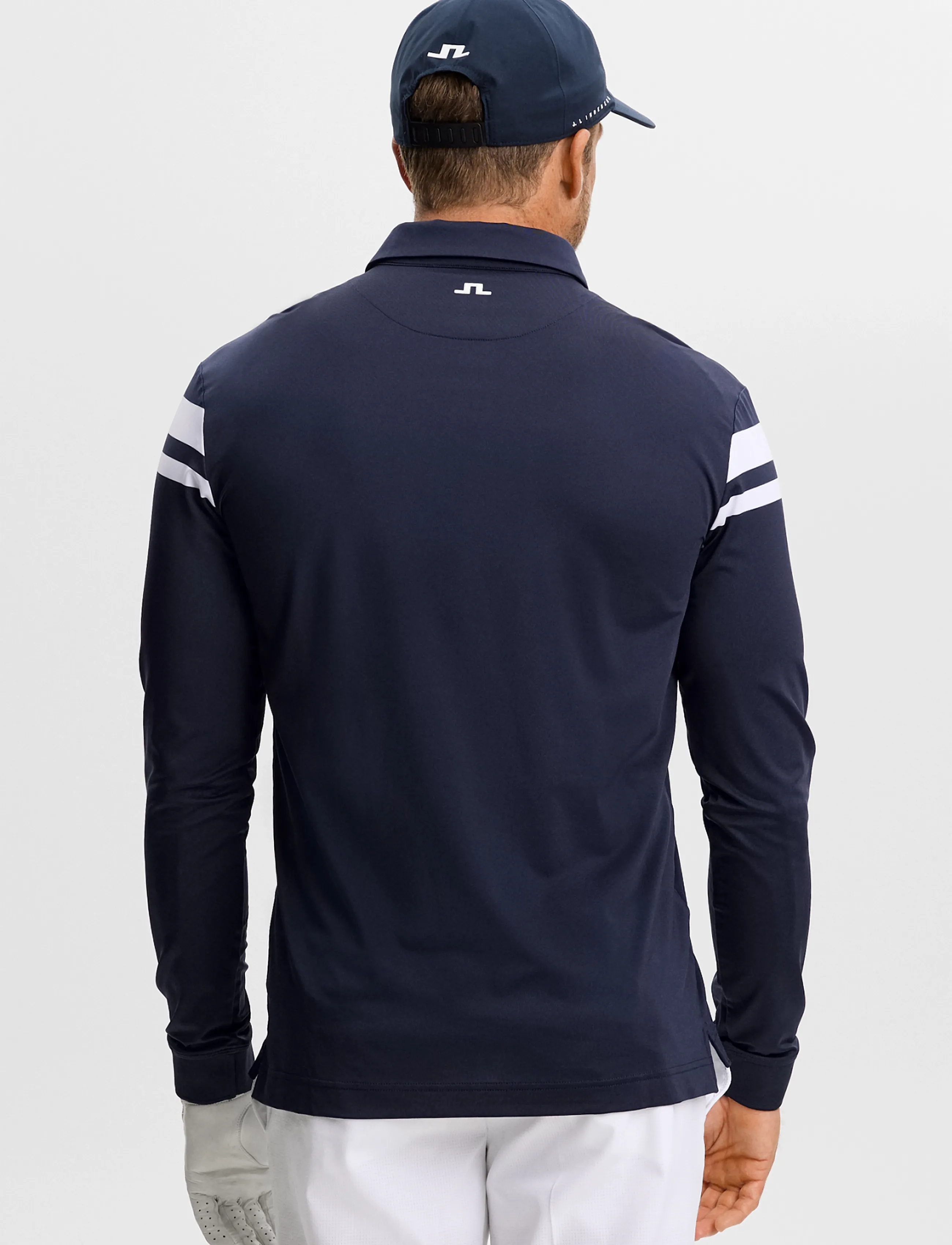 J. Lindeberg - KENNY LS STRIPE POLO - polos - jl navy - 3