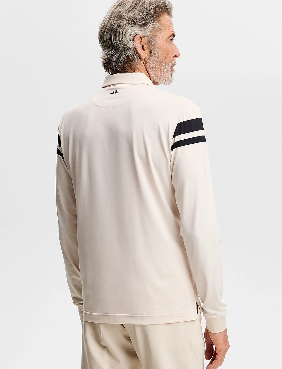 J. Lindeberg - KENNY LS STRIPE POLO - oberteile & t-shirts - moonbeam - 3