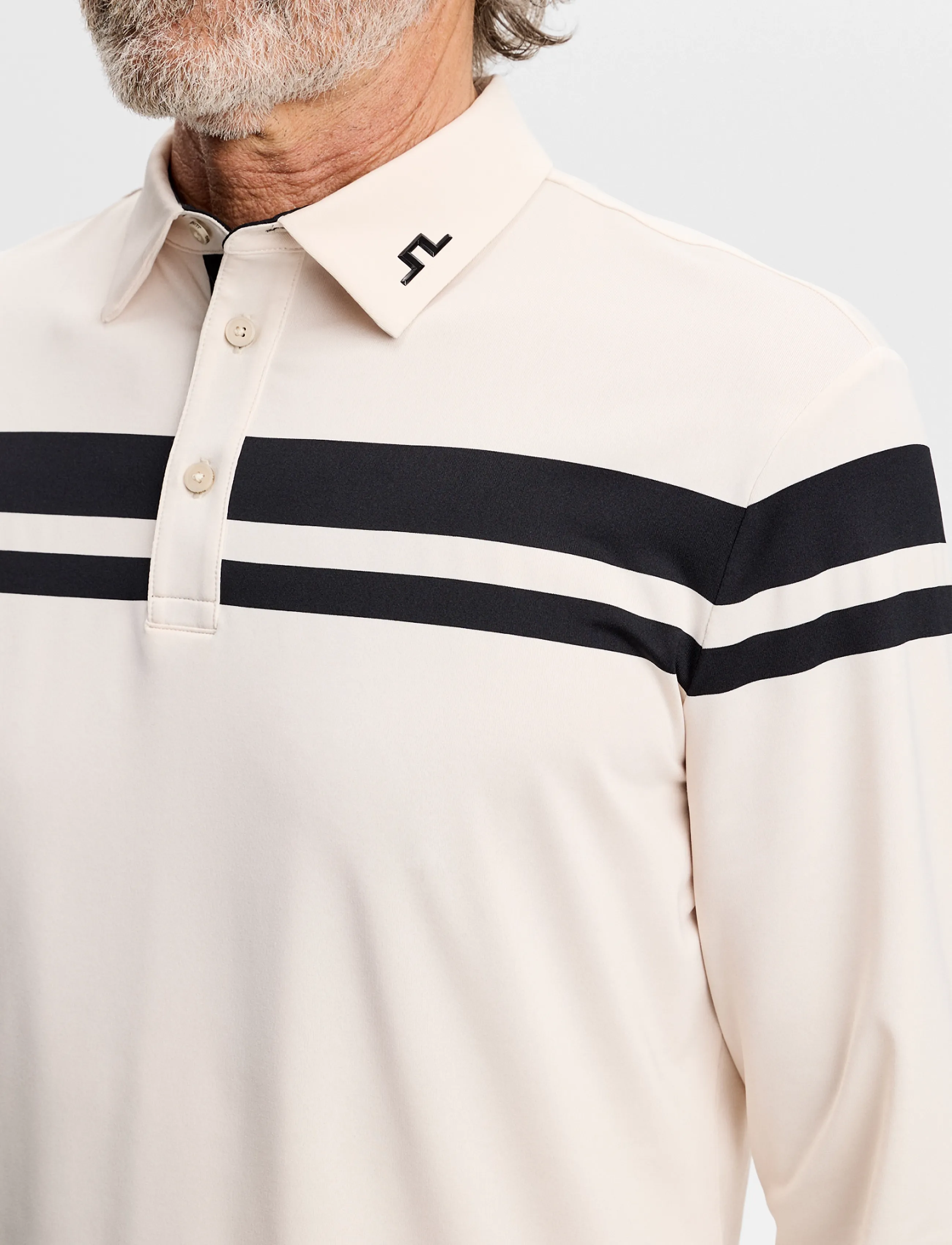 J. Lindeberg - KENNY LS STRIPE POLO - oberteile & t-shirts - moonbeam - 5