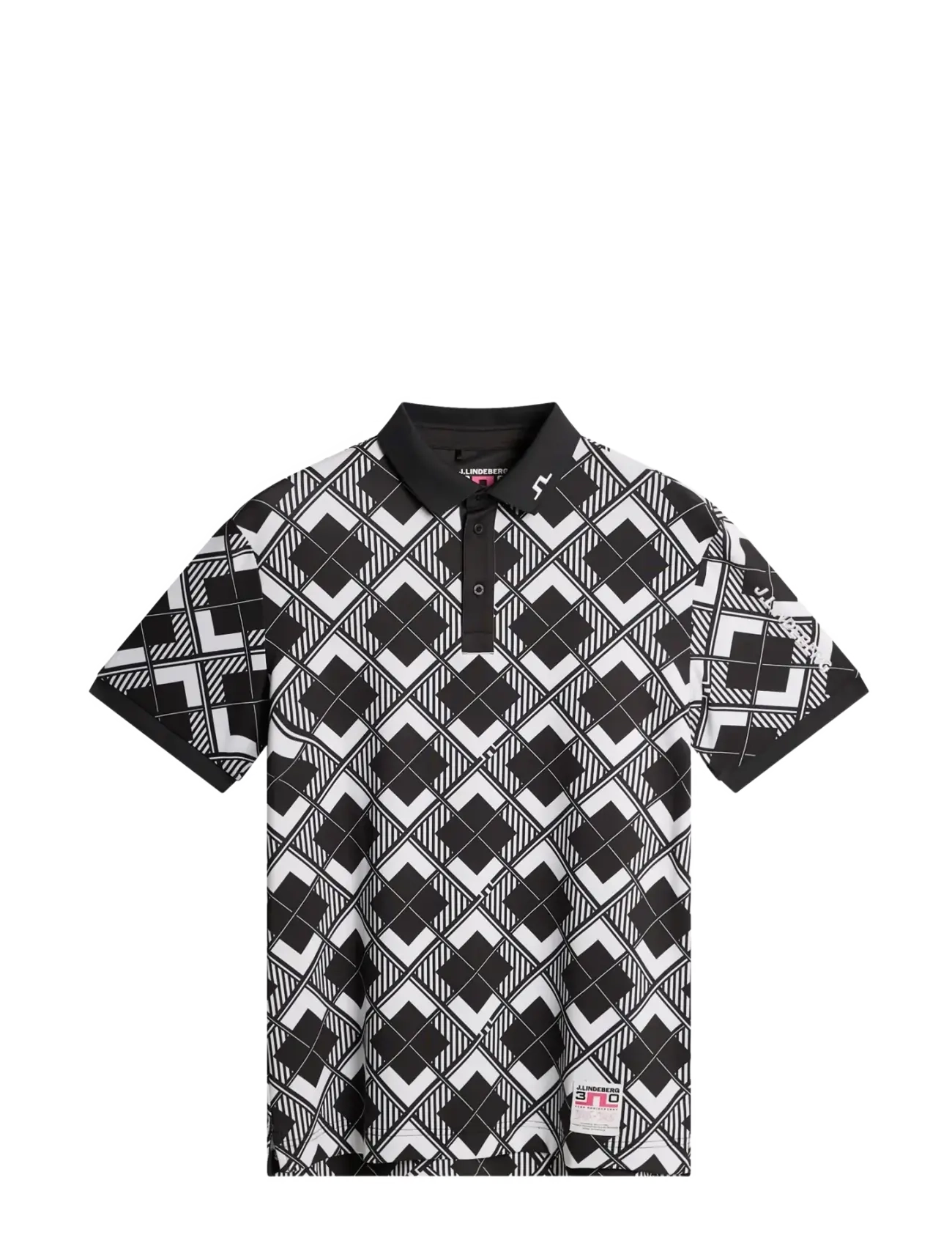 J. Lindeberg 30Y Tour Tech Argyle Polo - J.Lindeberg - 2-1 ARGYLE / black