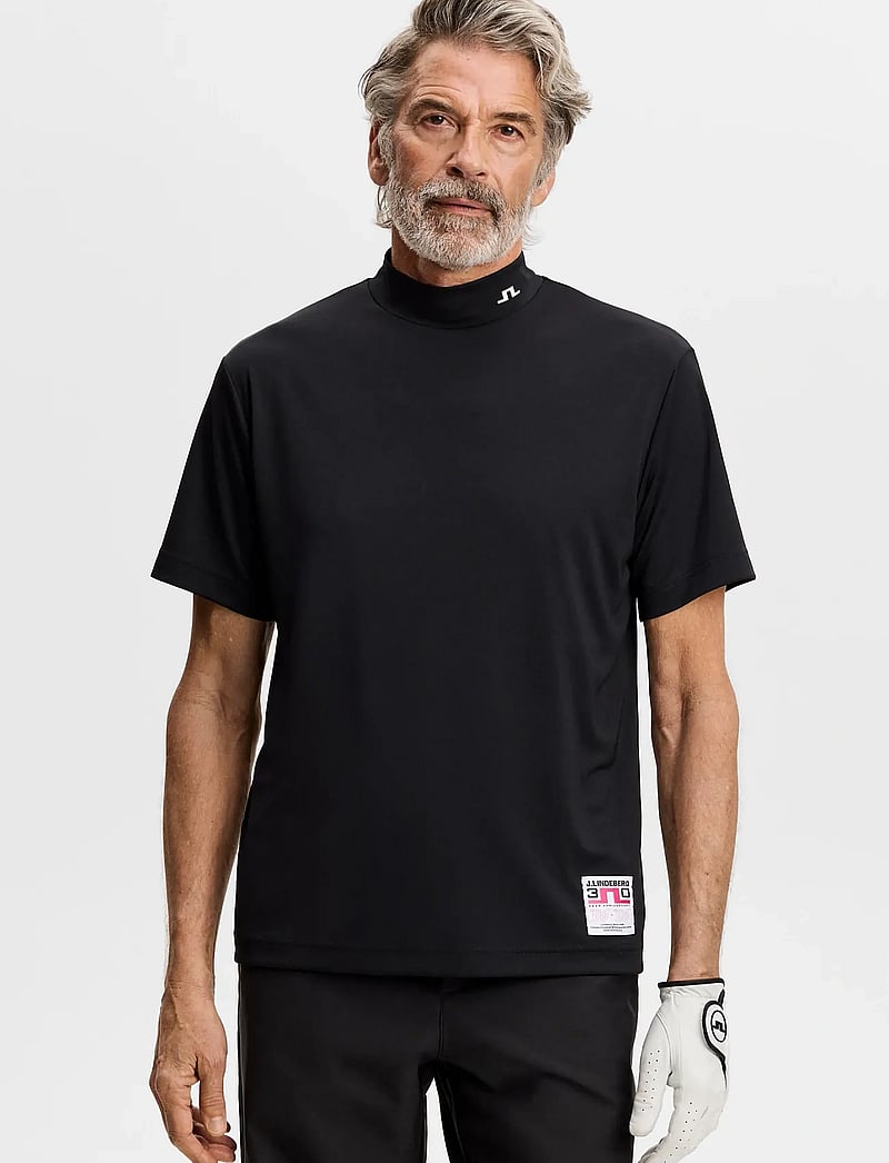 J. Lindeberg - 30Y Rory KV Mock Neck - toppe & t-shirts - black - 0