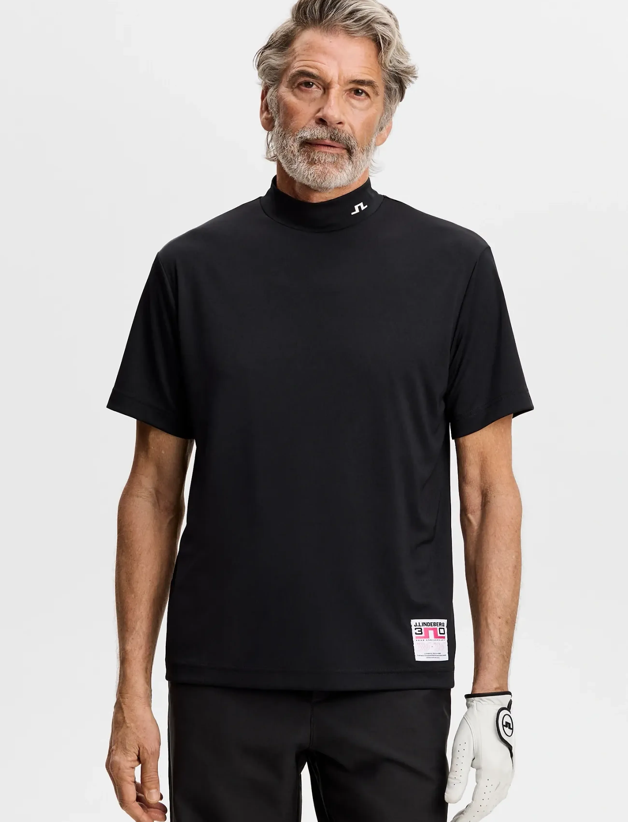 J. Lindeberg 30Y Rory KV Mock Neck - Skjorter - BLACK / black