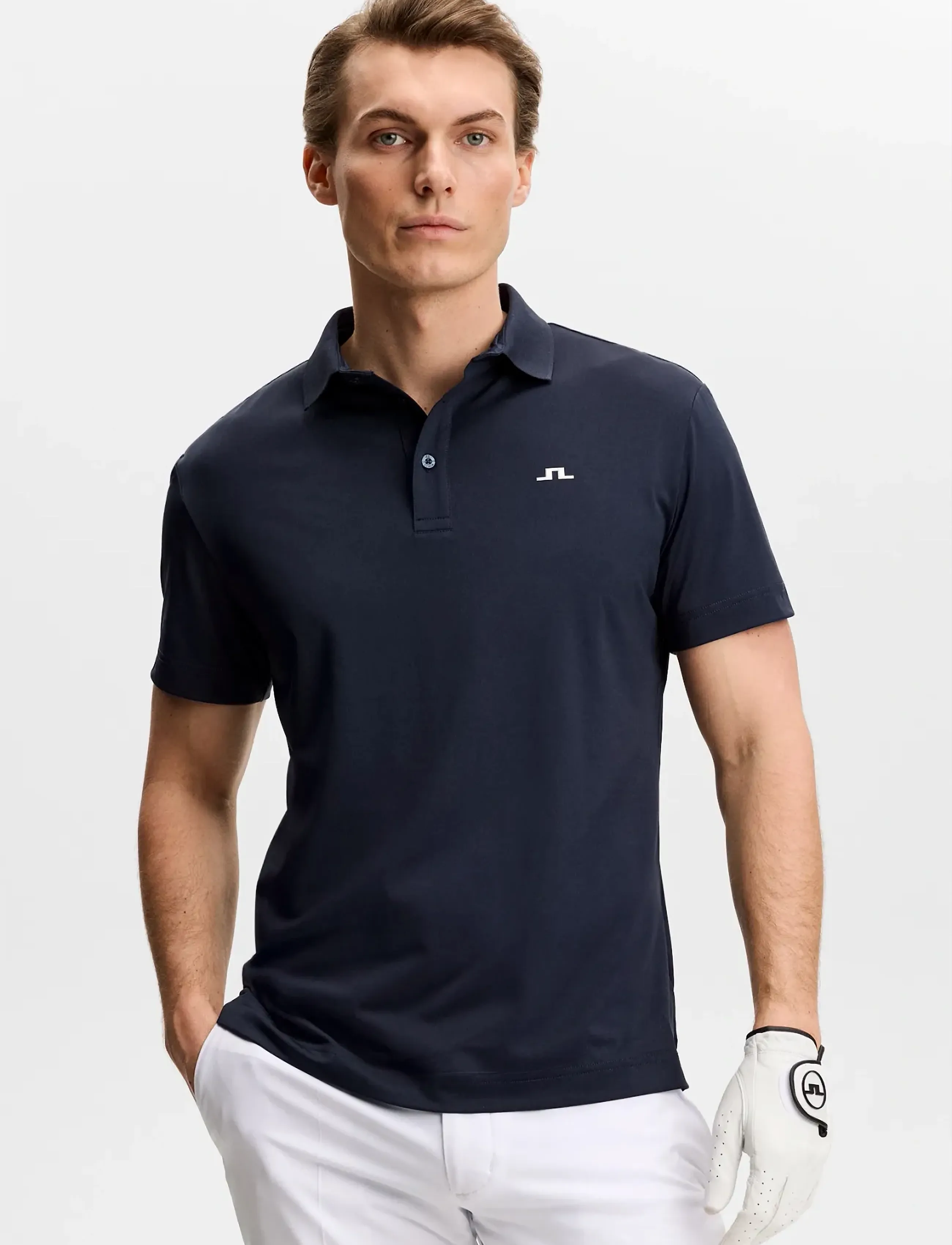 J. Lindeberg Bridge Polo, L, Navy, Sport Polos > Sport Short-sleeved Polos, Herre