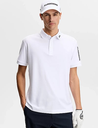 J. Lindeberg Tour Tech Polo - Kläder - WHITE / white