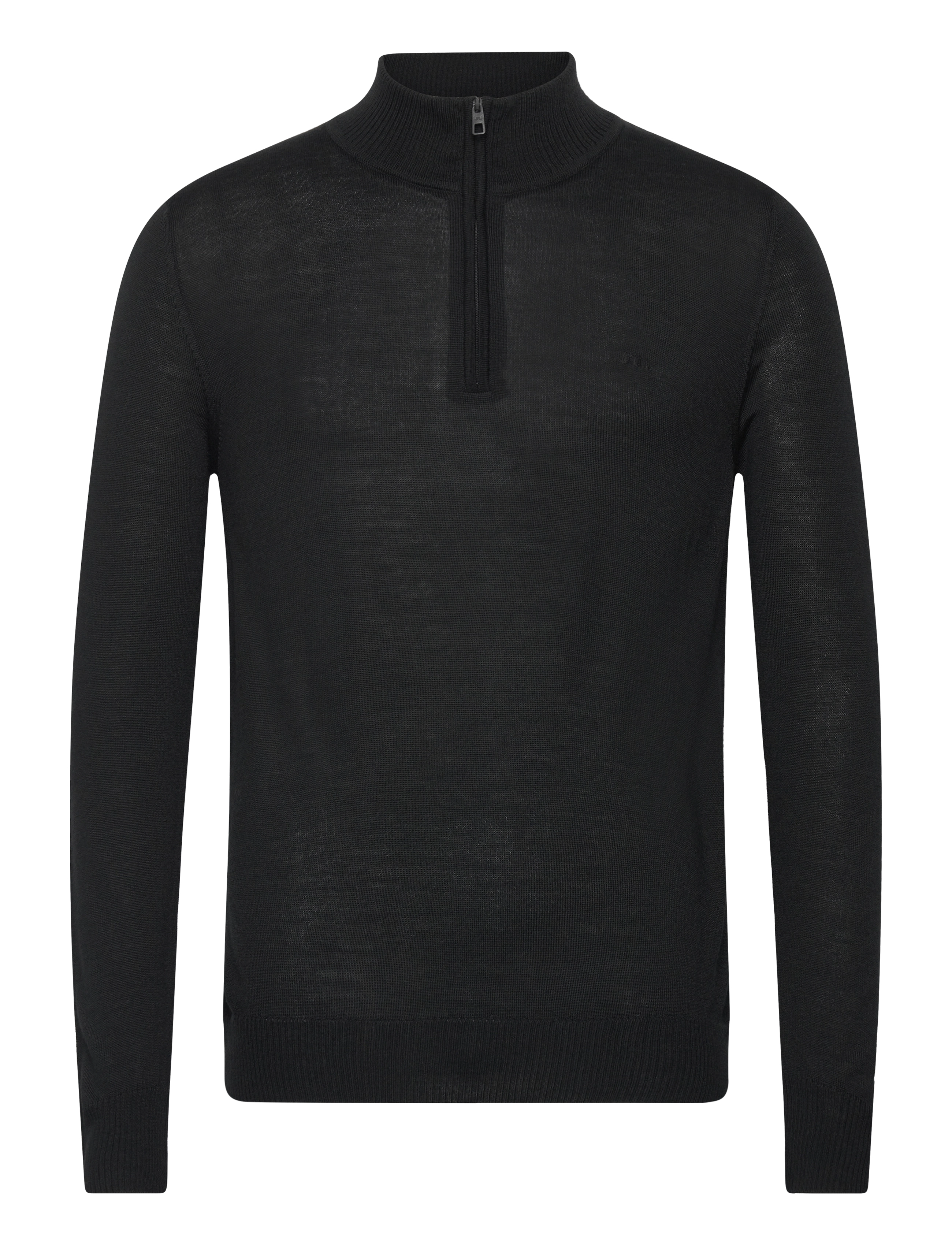 J. Lindeberg M Merino Blend Half Zip - Pullover mit halbem Reißverschluss - BLACK / black