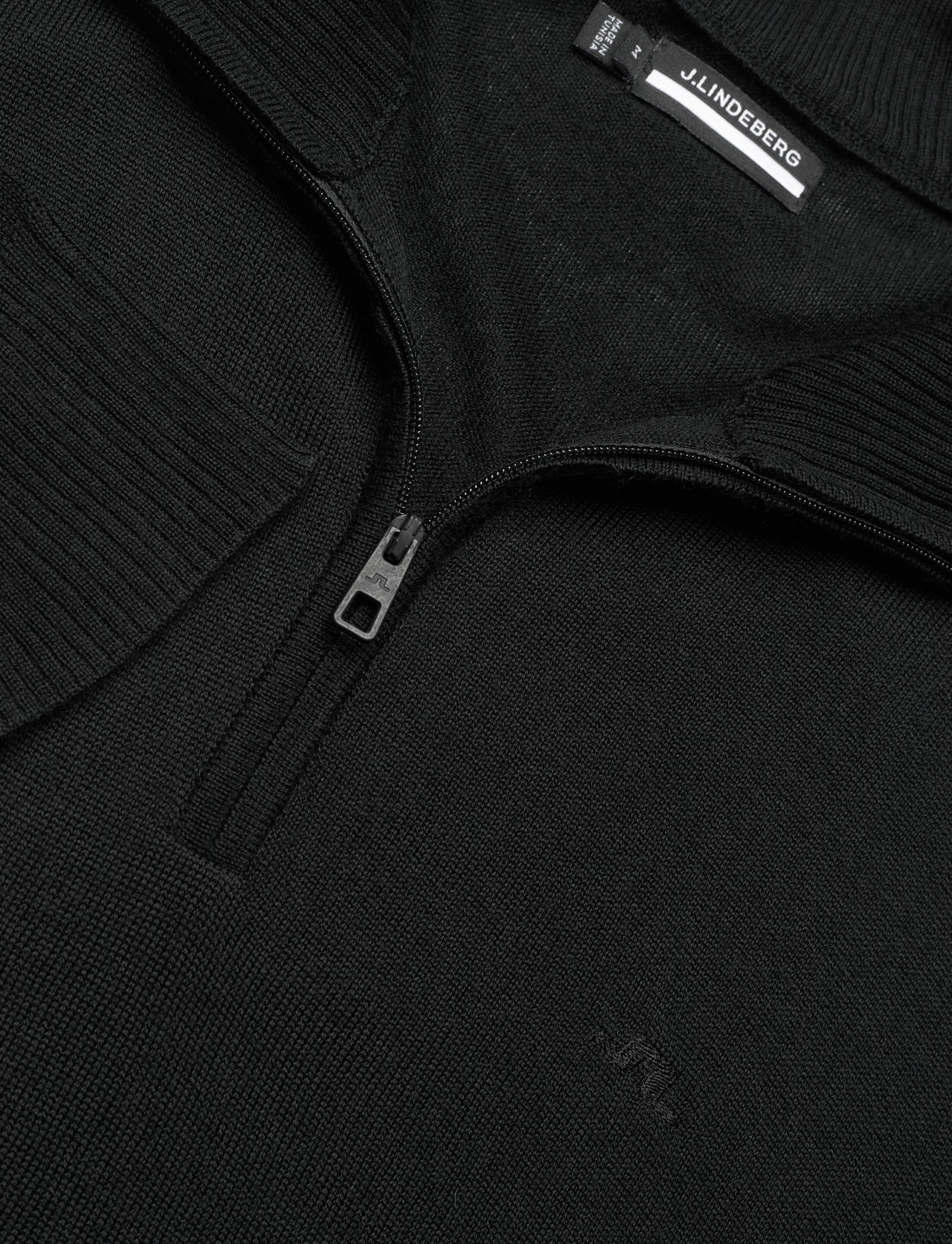 J. Lindeberg - M Merino Blend Half Zip - halfzip strik - black - 2