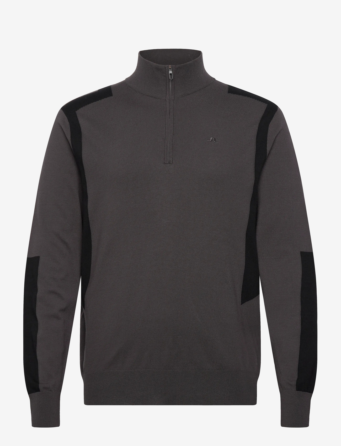 J. Lindeberg - Kendrick Knitted Zip Sweater - džemperiai su trumpu užtrauktuku - asphalt - 1