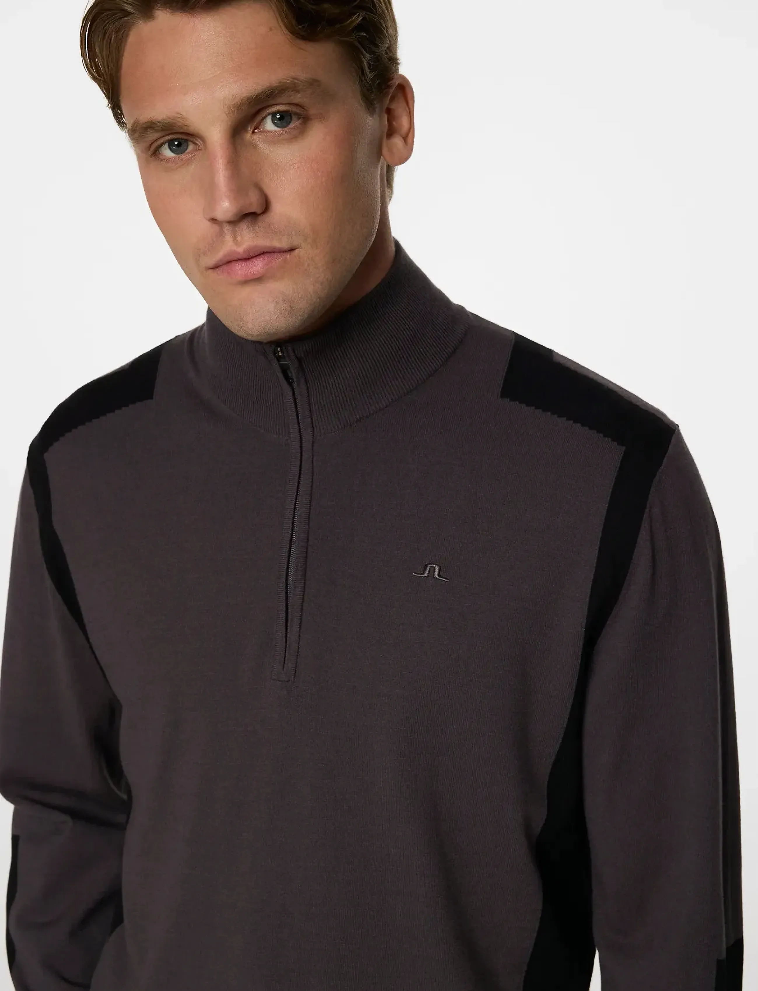 J. Lindeberg - Kendrick Knitted Zip Sweater - asphalt - 3
