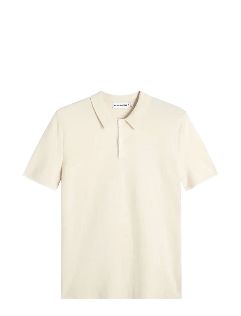 J. Lindeberg - Matheo Knit Golf Polo - oberteile & t-shirts - moonbeam - 1