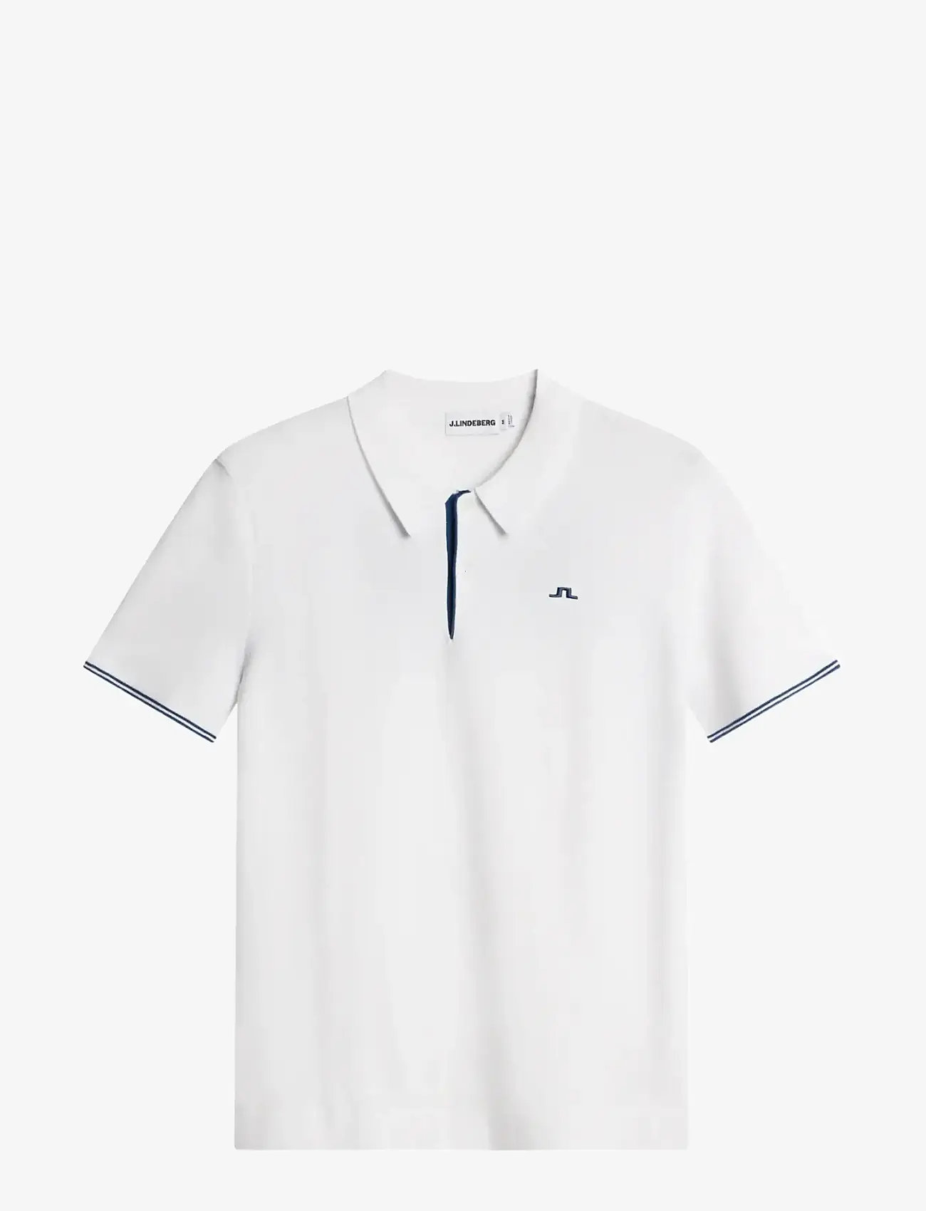 J. Lindeberg - Matheo Knit Golf Polo - toppe & t-shirts - white - 1