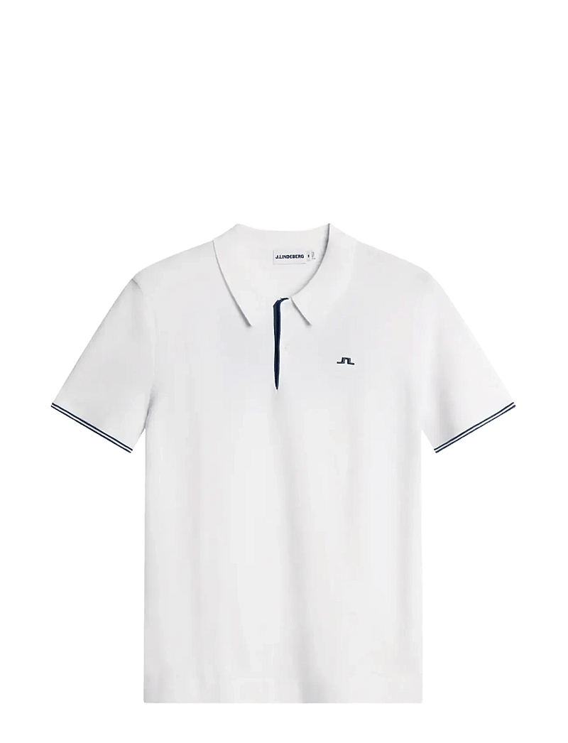 J. Lindeberg - Matheo Knit Golf Polo - toppe & t-shirts - white - 1