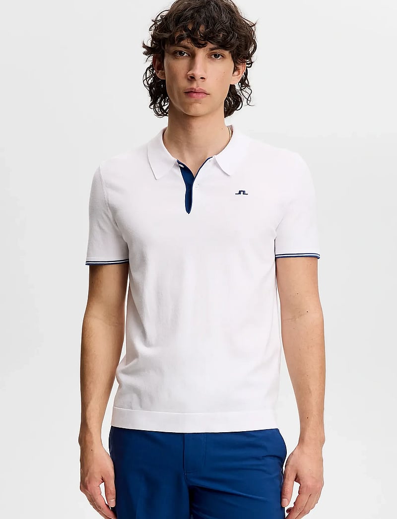J. Lindeberg - Matheo Knit Golf Polo - toppe & t-shirts - white - 0